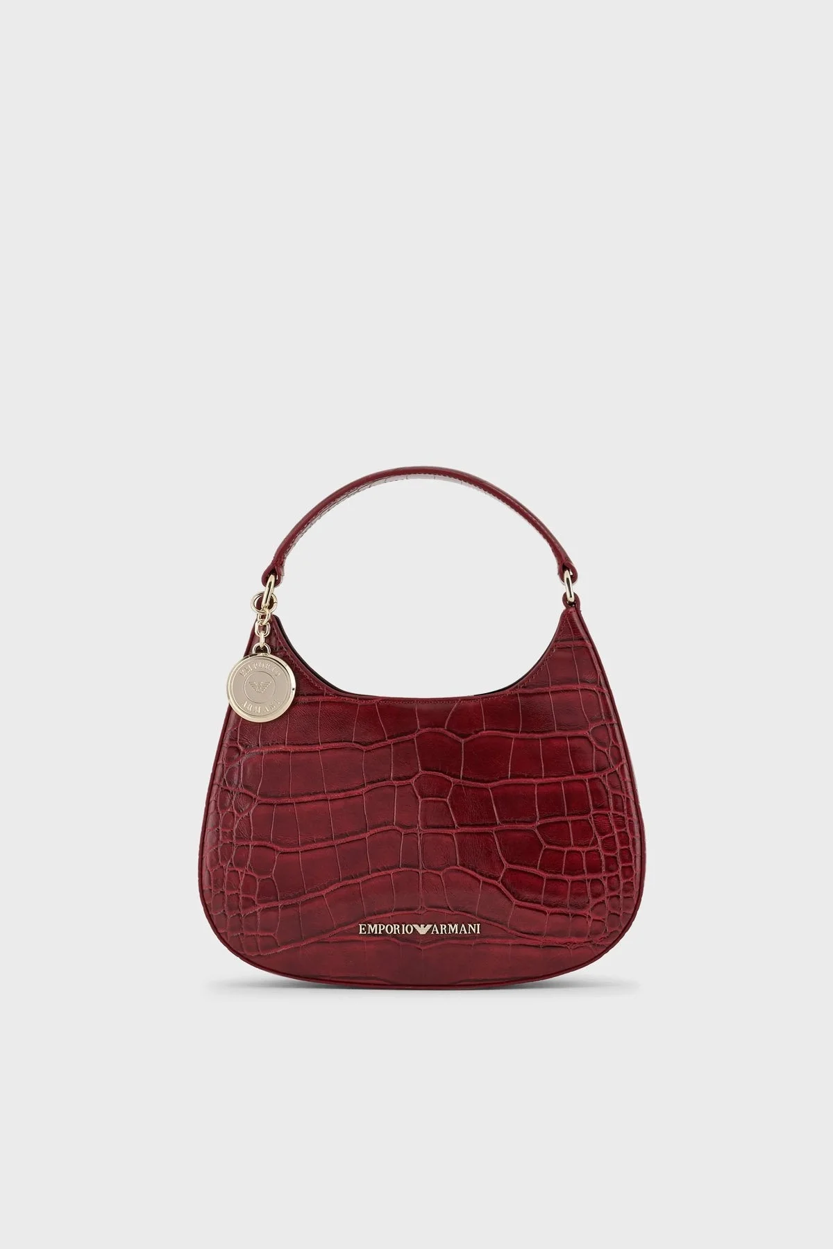 Emporio Armani Fermuarlı Çıkarılabilir Omuz Askılı Bayan Çanta Y3H324 YWF0A 80101 BORDO - 1