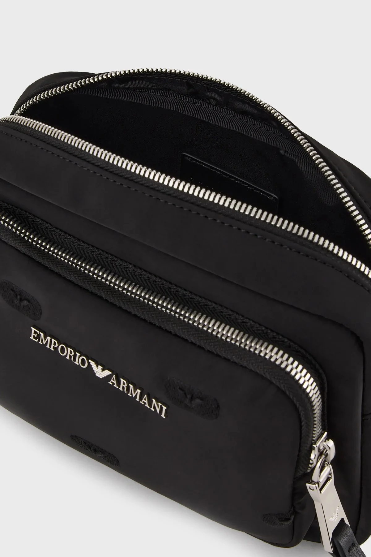 Emporio Armani Fermuarlı Çıkarılabilir Omuz Askılı Erkek Çanta Y4M395 Y726E 80001 SİYAH - 4