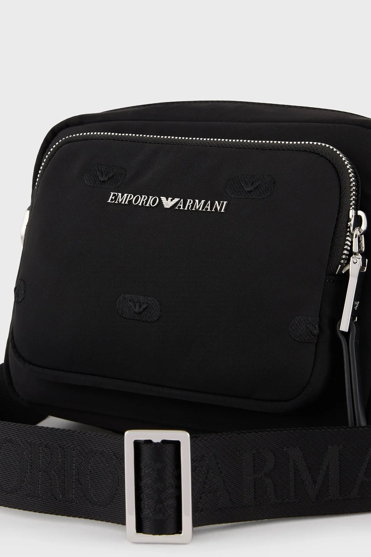 Emporio Armani Fermuarlı Çıkarılabilir Omuz Askılı Erkek Çanta Y4M395 Y726E 80001 SİYAH - 5
