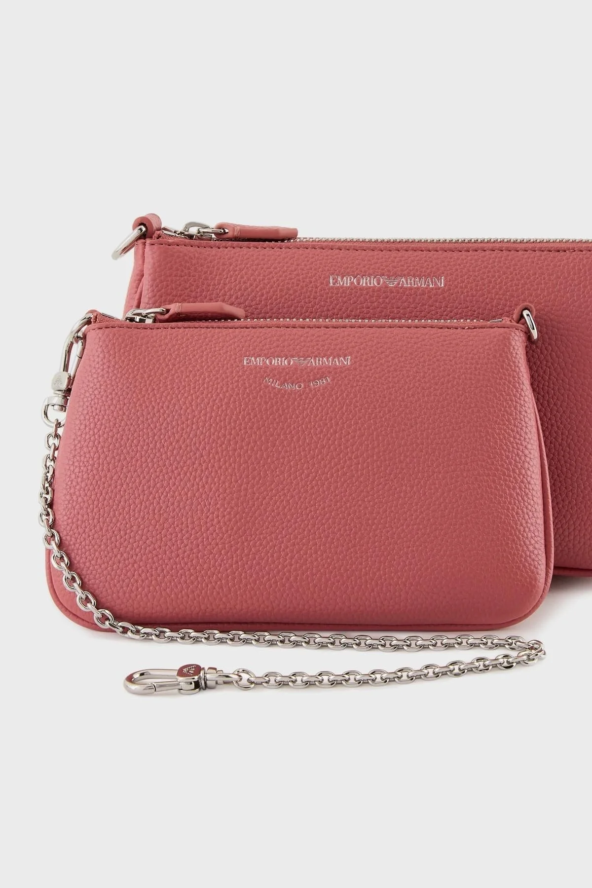 Emporio Armani Fermuarlı Çıkarılabilir Ön Bölmeli ve Askılı Bayan Çanta Y3H317 YFO5E 80654 GÜL KURUSU - 6