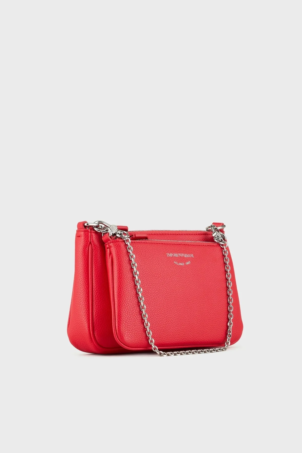 Emporio Armani Fermuarlı Çıkarılabilir Ön Bölmeli ve Askılı Bayan Çanta Y3H317 YFO5E 89530 KIRMIZI - 4