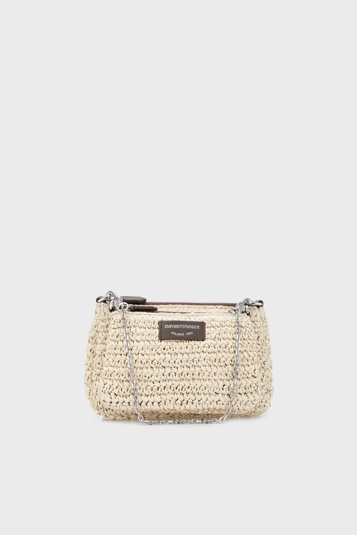 Emporio Armani Fermuarlı Çıkarılabilir Ön Bölmeli ve Askılı Bayan Çanta Y3H317 YVL8E 88097 BEJ - 1