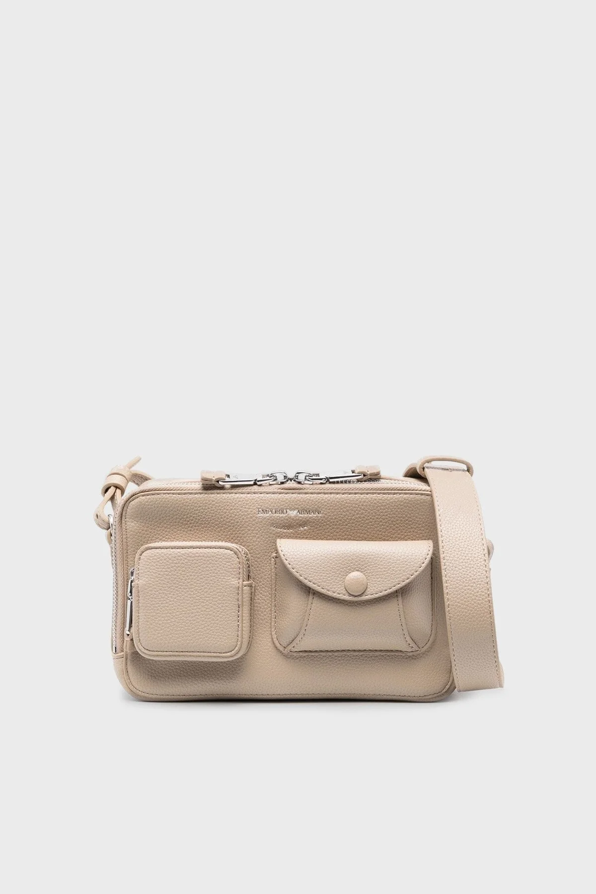 Emporio Armani Fermuarlı Çıkarılabilir Uzatma Askılı Bayan Çanta Y3B194 YFO5X 85899 BEJ - 1