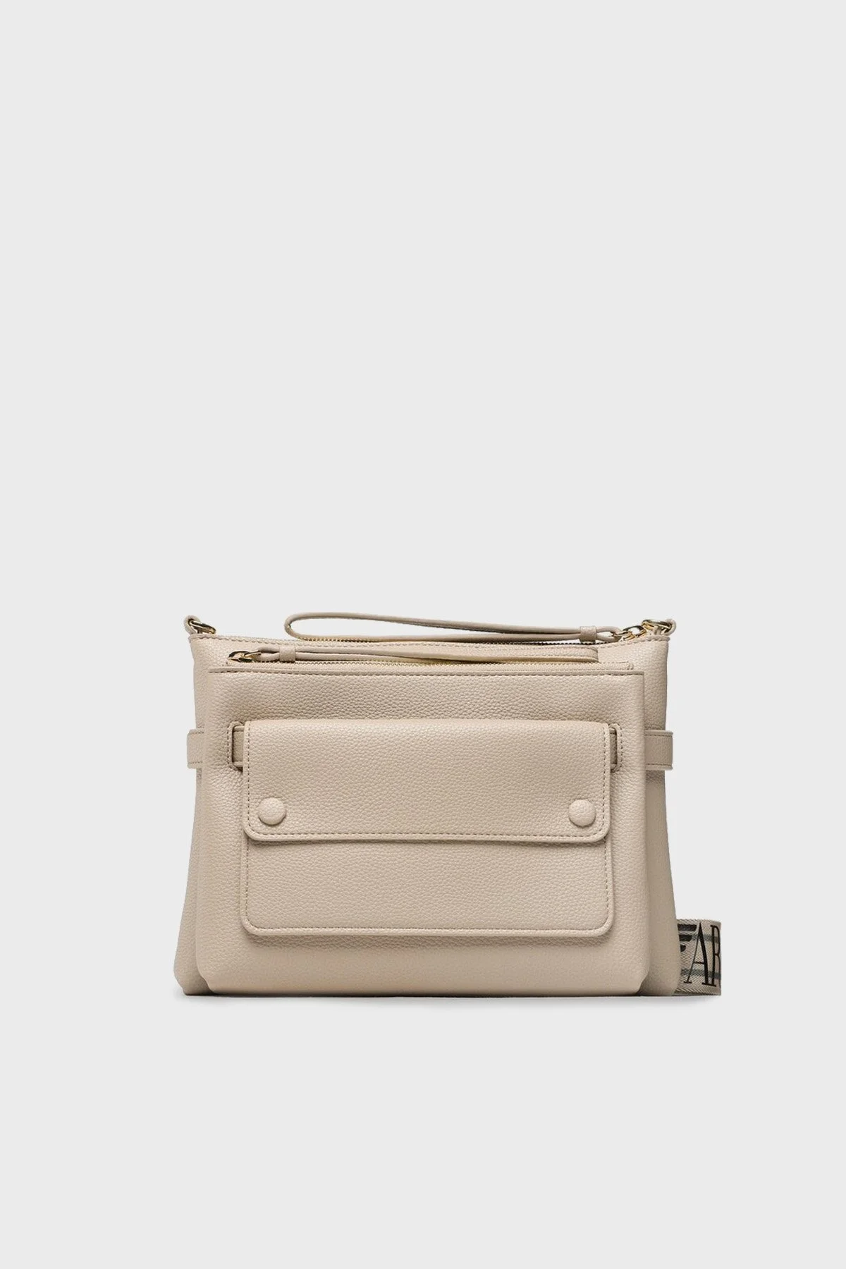 Emporio Armani Fermuarlı Çıkarılabilir Uzatma Askılı Bayan Çanta Y3H316 YFO5B 85899 BEJ - 1