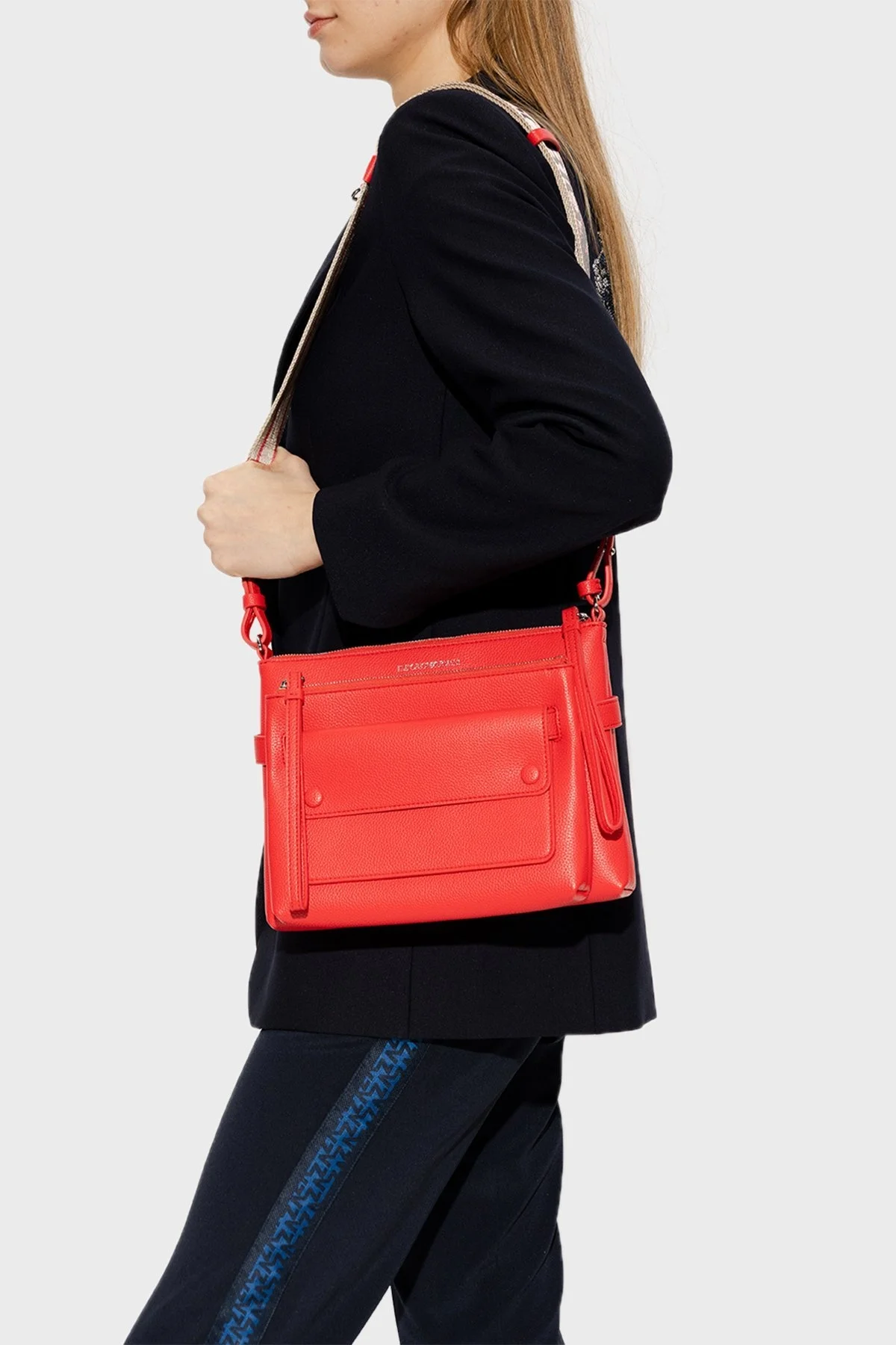 Emporio Armani Fermuarlı Çıkarılabilir Uzatma Askılı Bayan Çanta Y3H316 YFO5E 89530 KIRMIZI - 2