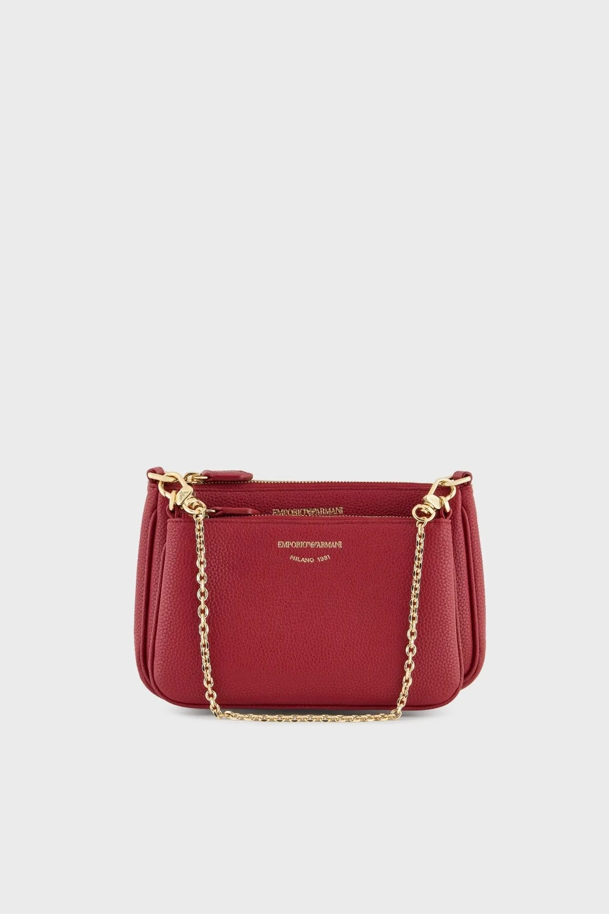 Emporio Armani Fermuarlı Çıkarılabilir Zincirli ve Askılı Bayan Çanta EW000540AF1 2036M 5008 BORDO - 7