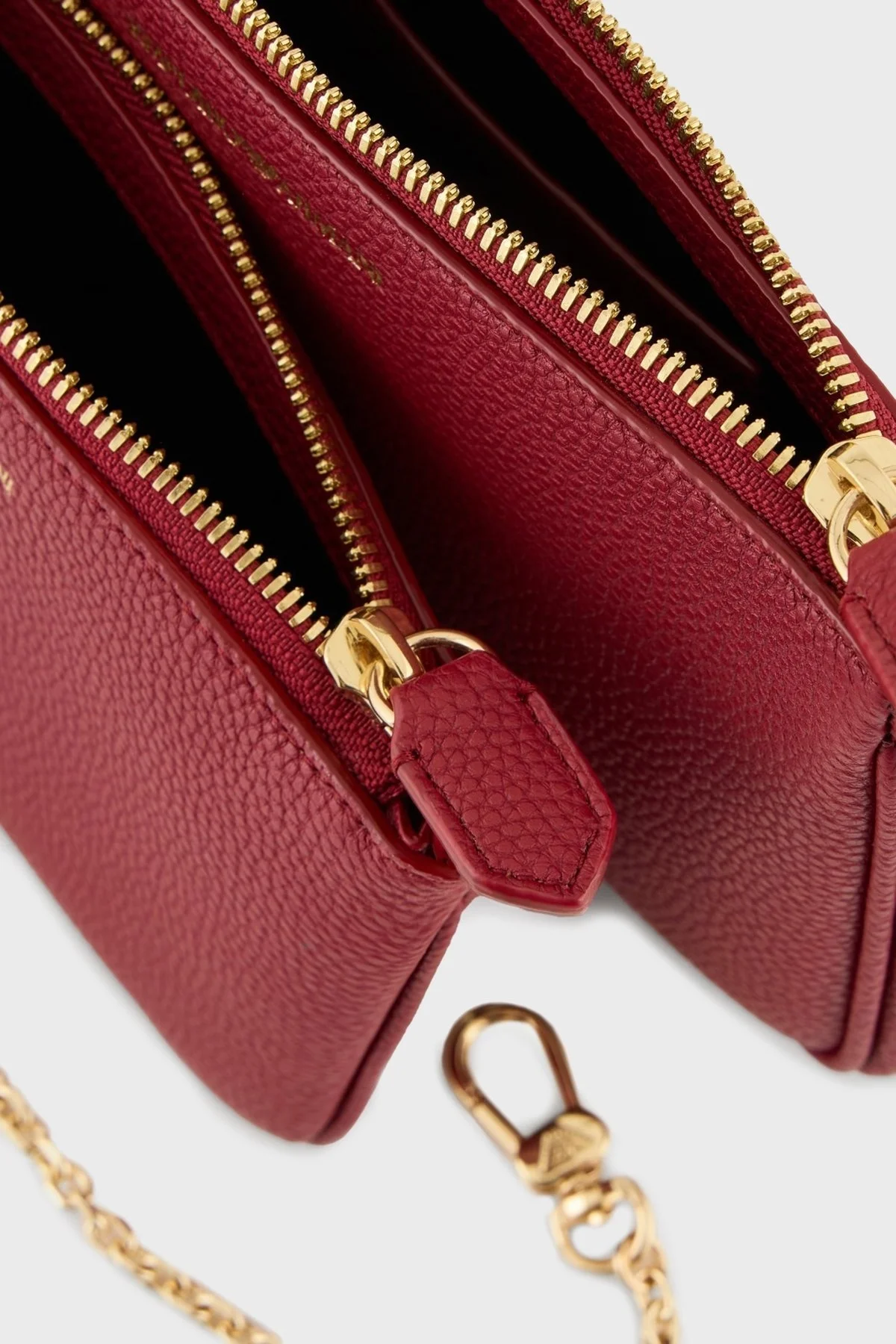 Emporio Armani Fermuarlı Çıkarılabilir Zincirli ve Askılı Bayan Çanta EW000540AF1 2036M 5008 BORDO - 10