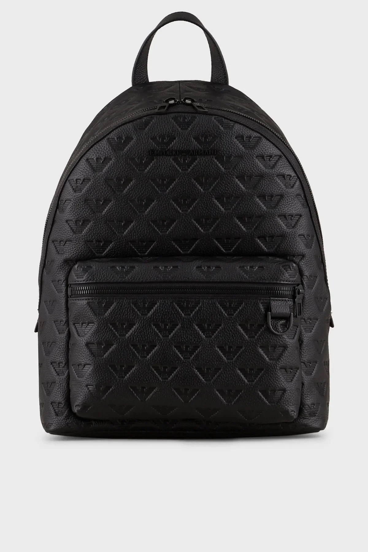 Emporio Armani Fermuarlı Hakiki Deri Erkek Sırt Çantası Y4O370 Y142V 81072 SİYAH - 1