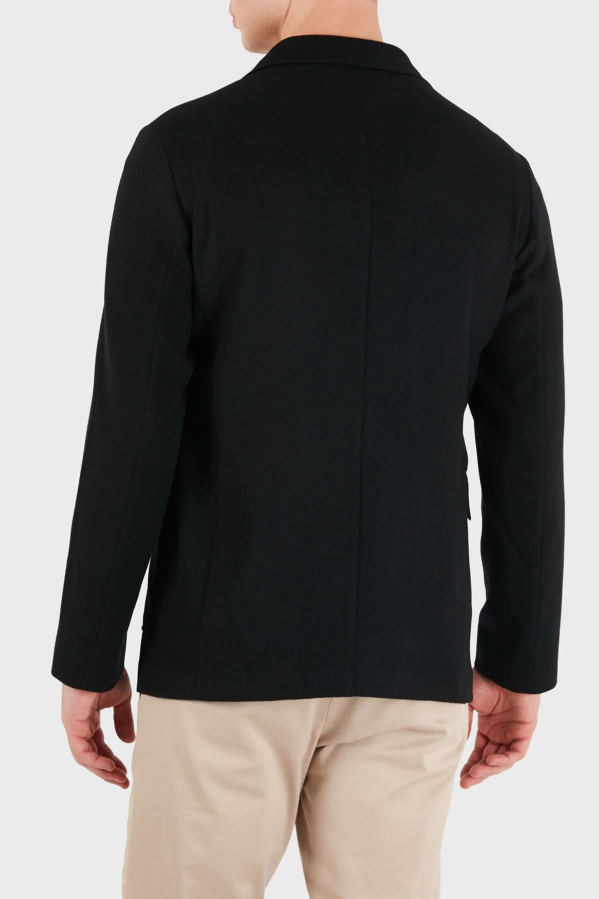 Emporio Armani Fermuarlı İç Astarlı Yün ve Kaşmir Karışımlı Blazer Erkek Ceket EM006670 AF17835 UC001 Siyah - 3