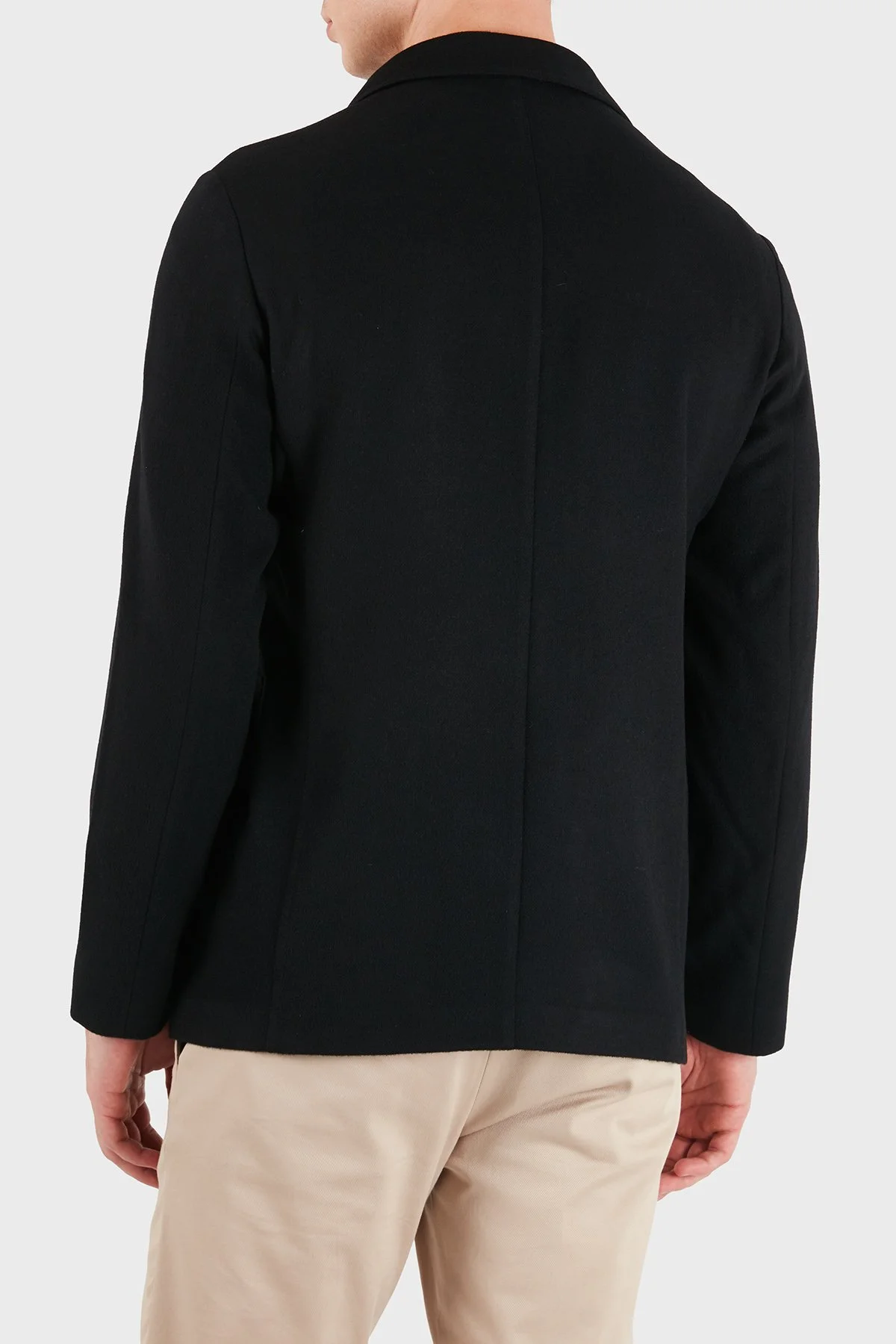 Emporio Armani Fermuarlı İç Astarlı Yün ve Kaşmir Karışımlı Blazer Erkek Ceket EM006670 AF17835 UC001 Siyah - 7
