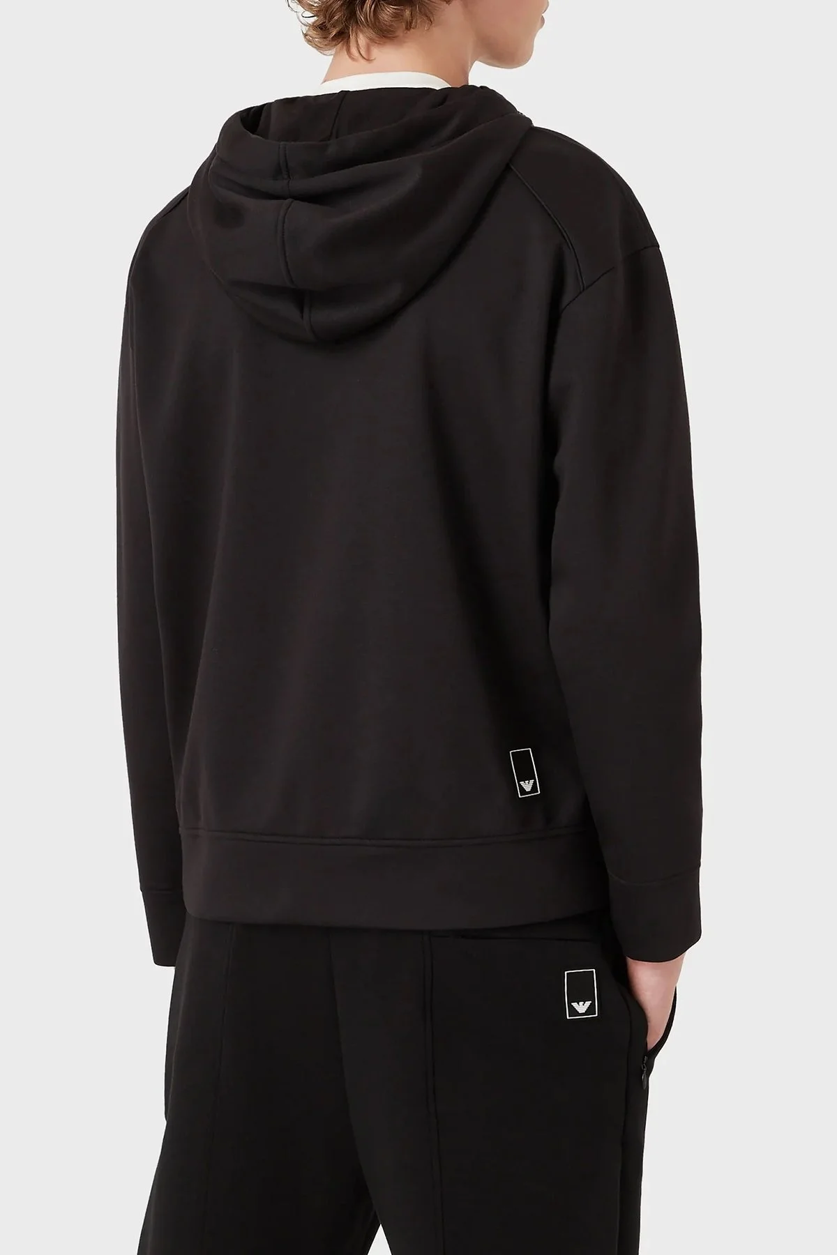 Emporio Armani Fermuarlı Kapüşonlu Yaka Erkek Sweat 3L1M76 1JRHZ 0999 SİYAH - 2