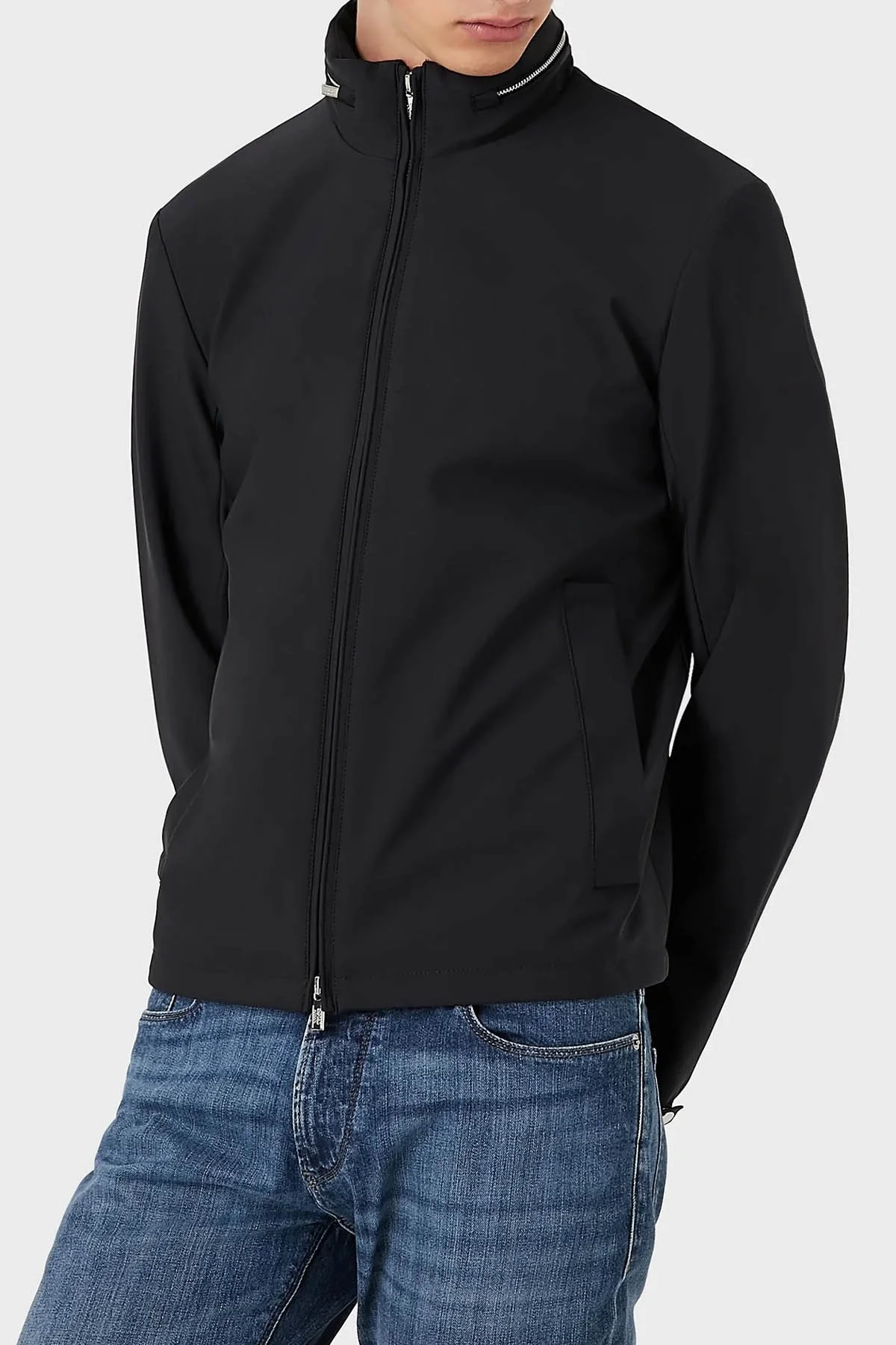 Emporio Armani Fermuarlı Rüzgar Geçirmez Dik Yaka Regular Fit Erkek Mont 8N1BD2 1NZAZ 0920 LACİVERT - 7