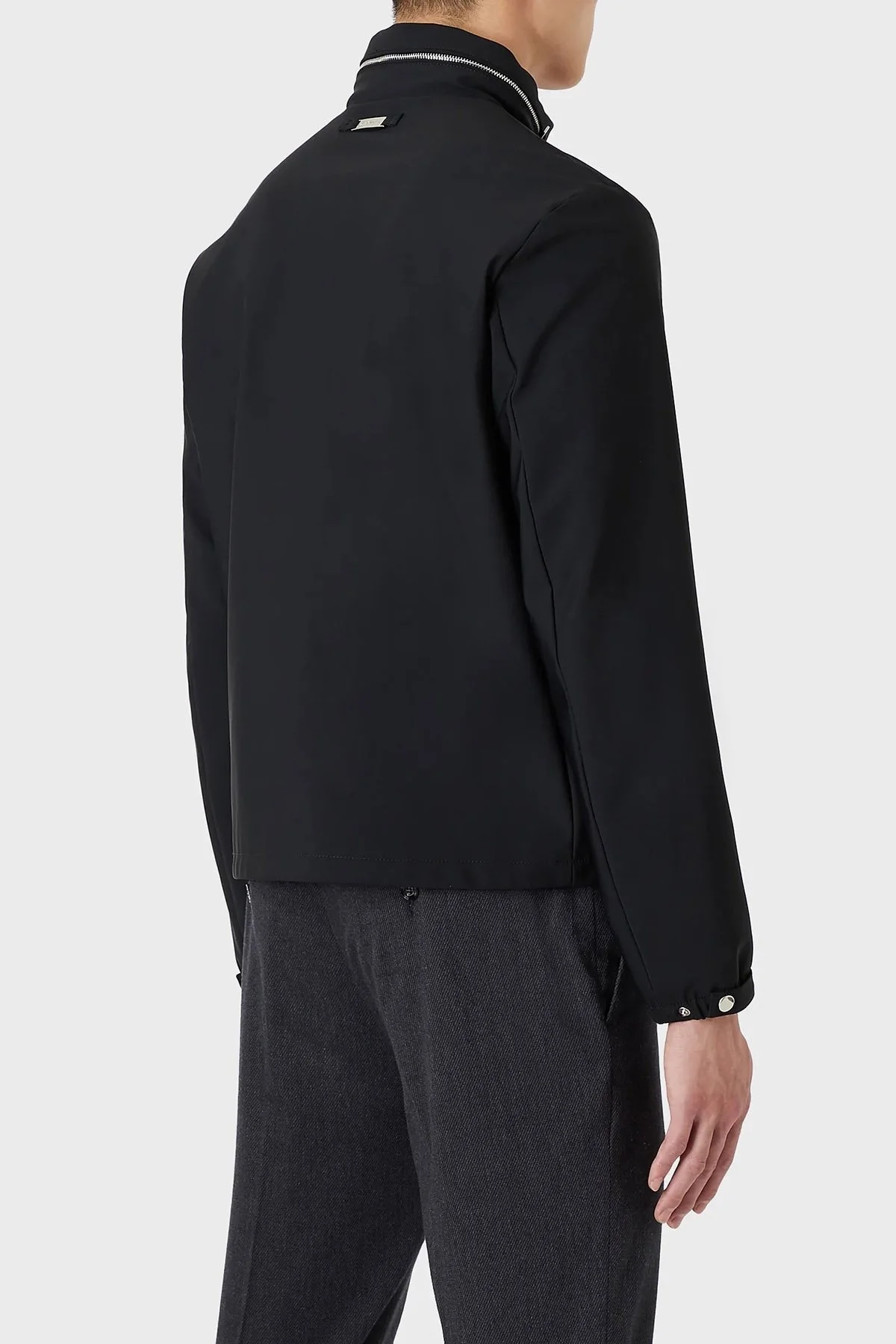 Emporio Armani Fermuarlı Rüzgar Geçirmez Dik Yaka Regular Fit Erkek Mont 8N1BD2 1NZAZ 0999 SİYAH - 4