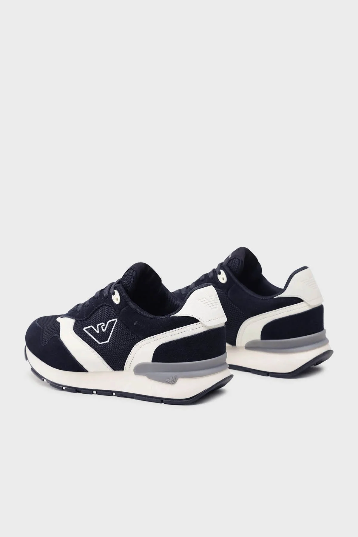 Emporio Armani Fileli Logolu Sneaker Erkek Ayakkabı X4X642 XN951 S161 LACİVERT - 2
