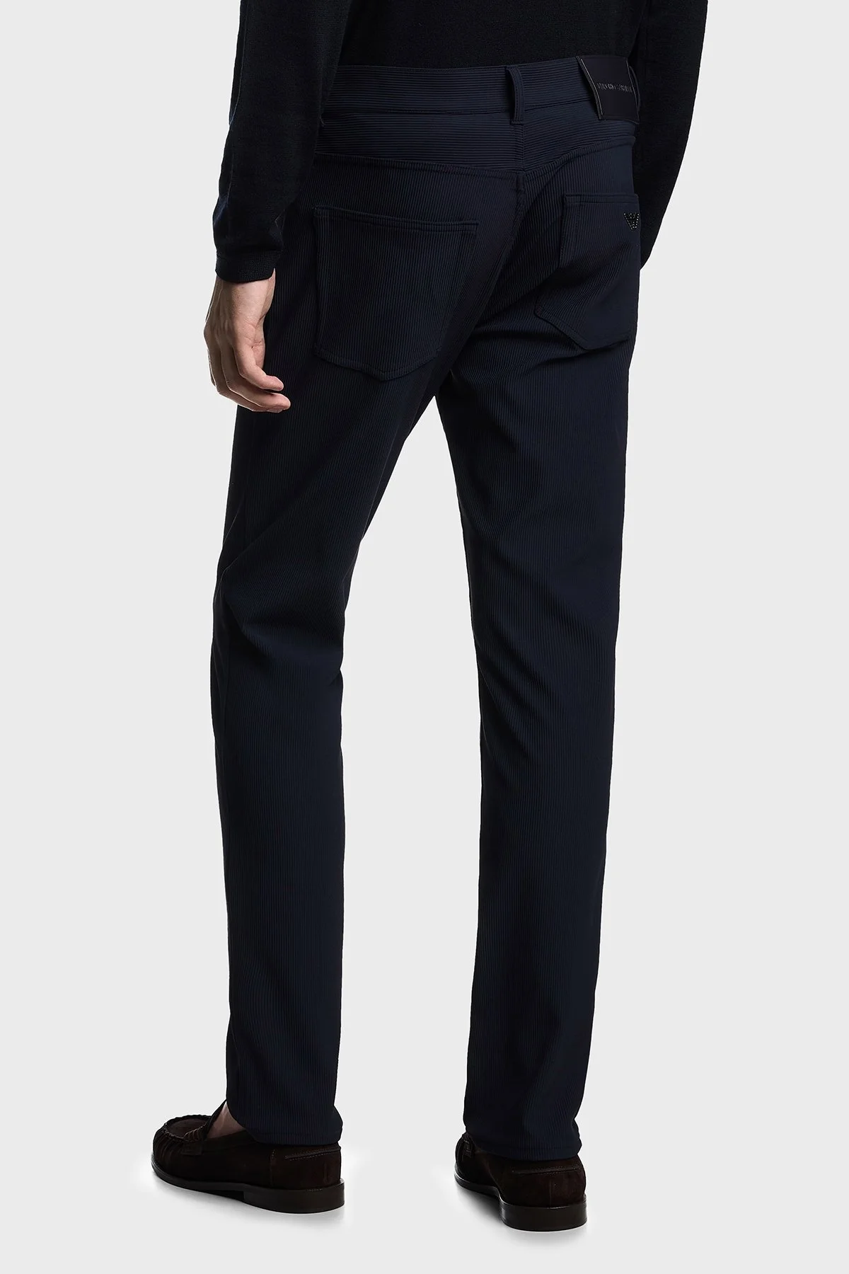 Emporio Armani Fitilli Regular Fit Normal Bel Düz Paça Erkek Kot Pantolon EM000062 AF14076 UB118 LACİVERT - 9