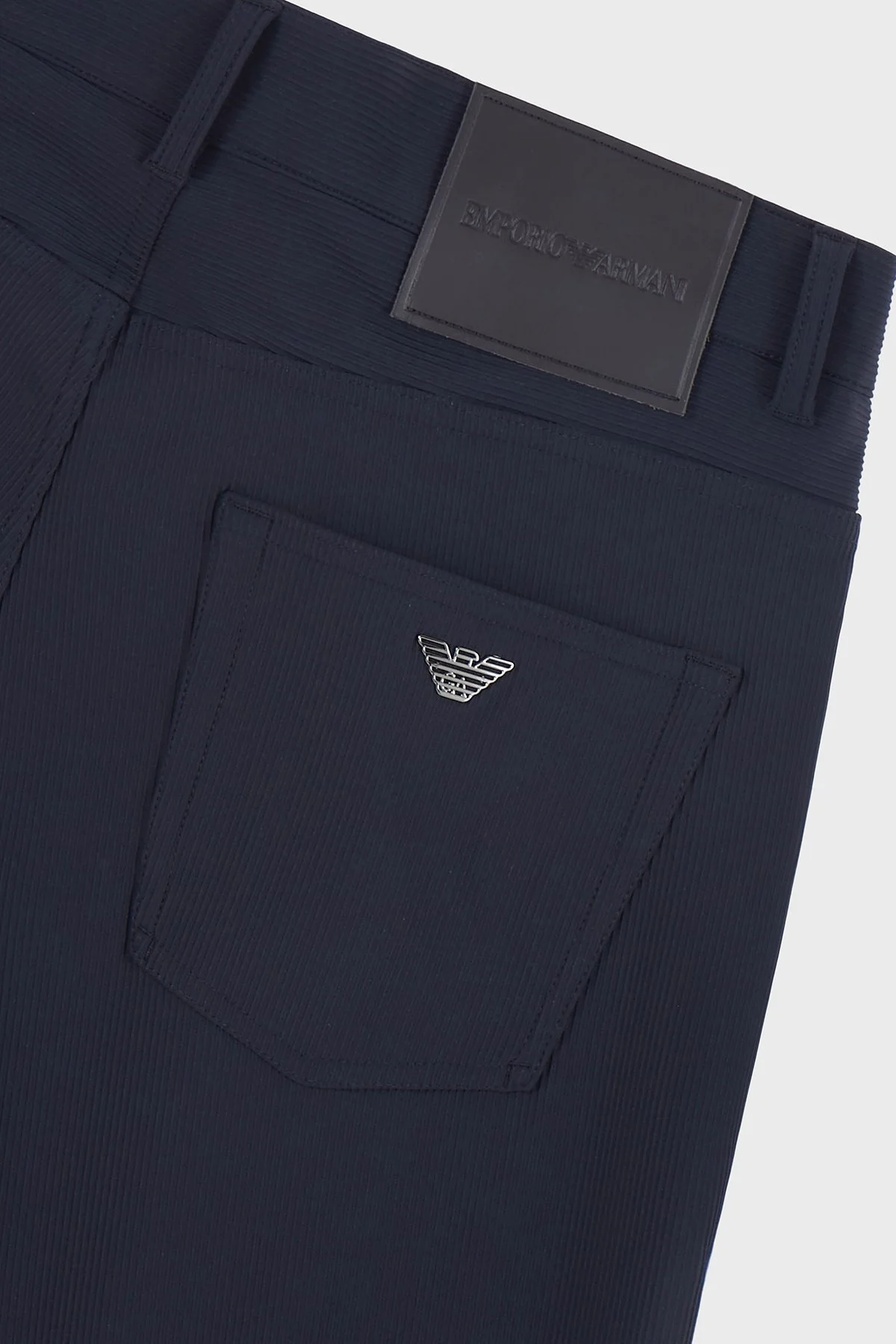 Emporio Armani Fitilli Regular Fit Normal Bel Düz Paça Erkek Kot Pantolon EM000062 AF14076 UB118 LACİVERT - 11