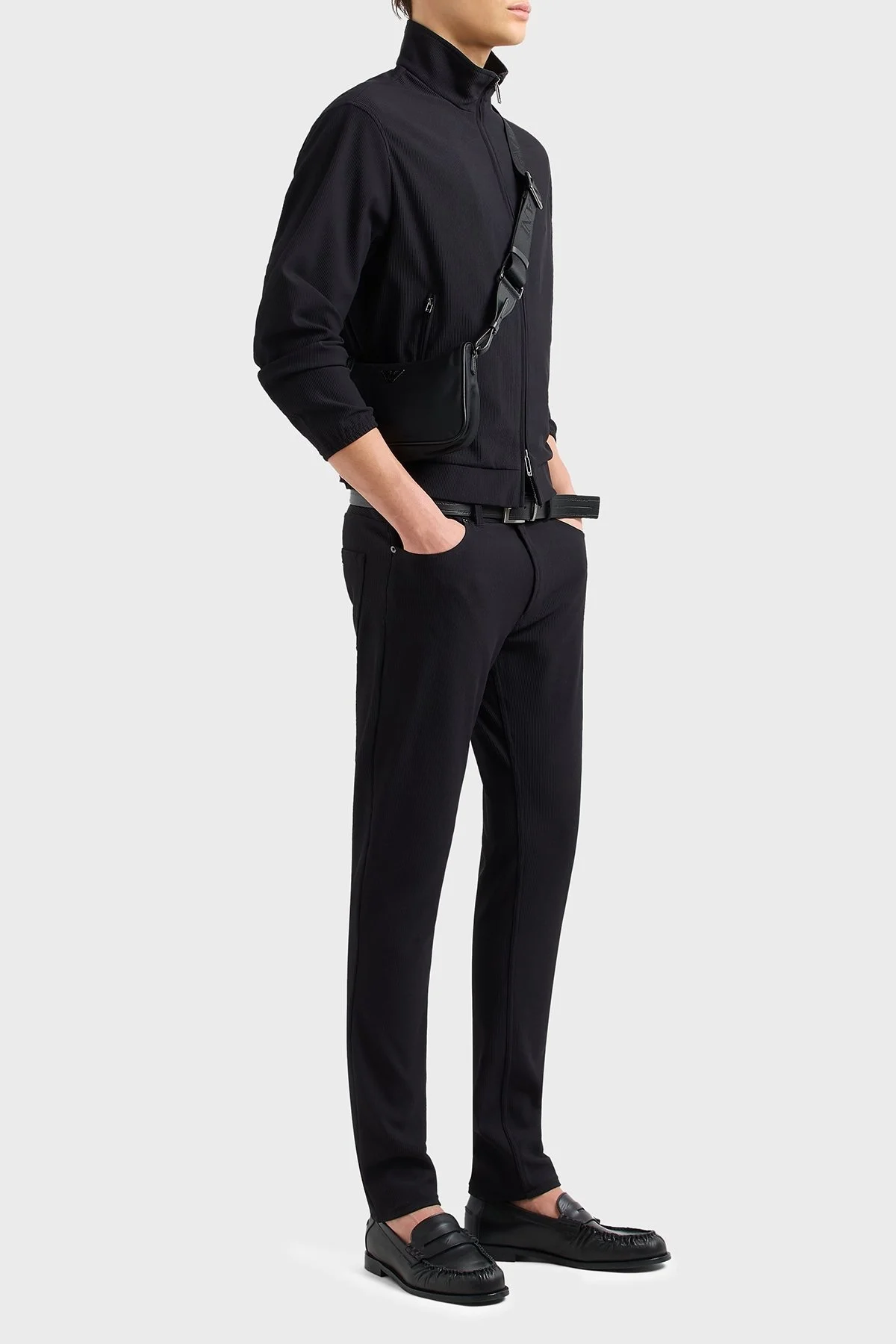 Emporio Armani Fitilli Regular Fit Normal Bel Düz Paça Erkek Kot Pantolon EM000062 AF14076 UC001 SİYAH - 8