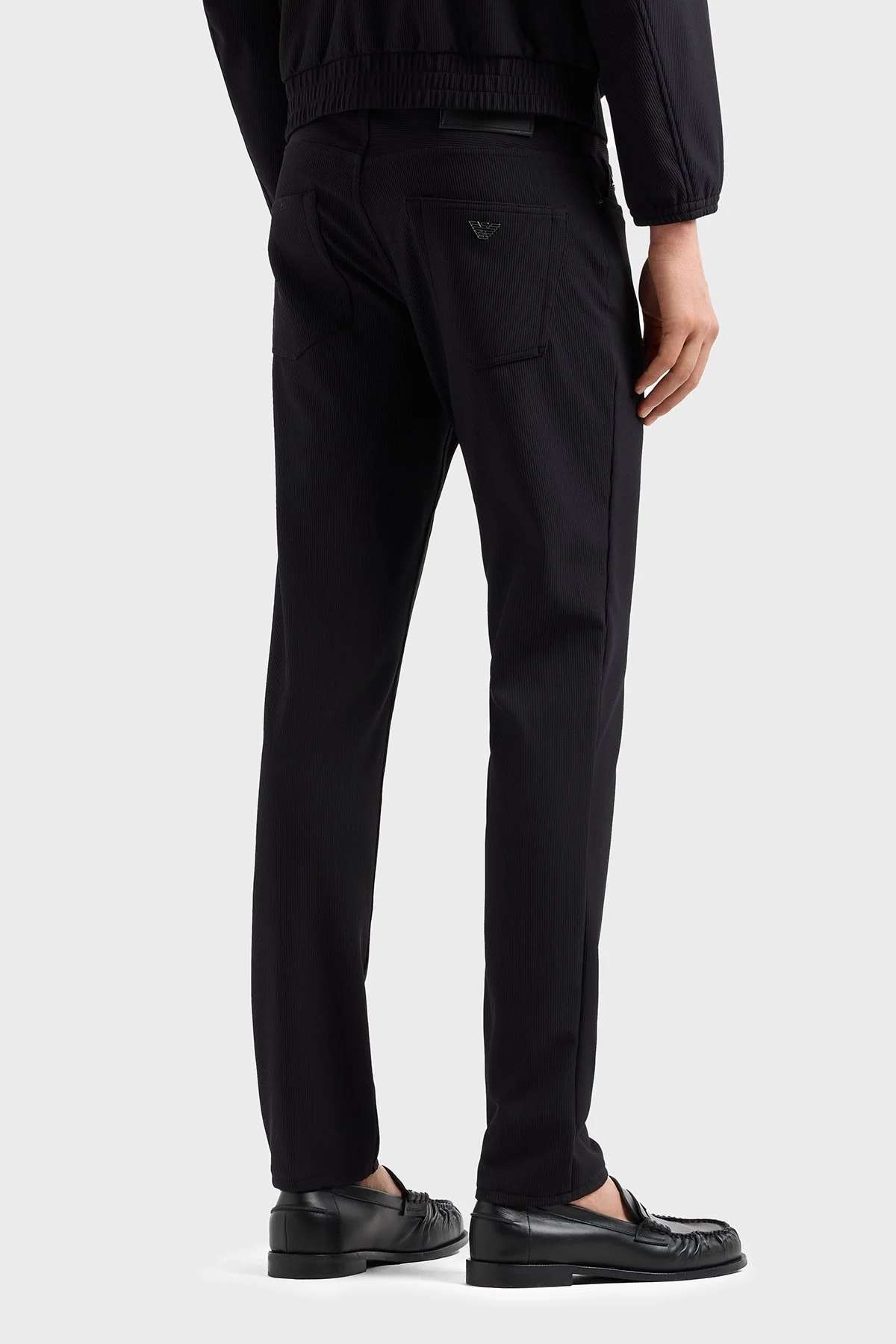 Emporio Armani Fitilli Regular Fit Normal Bel Düz Paça Erkek Kot Pantolon EM000062 AF14076 UC001 SİYAH - 9