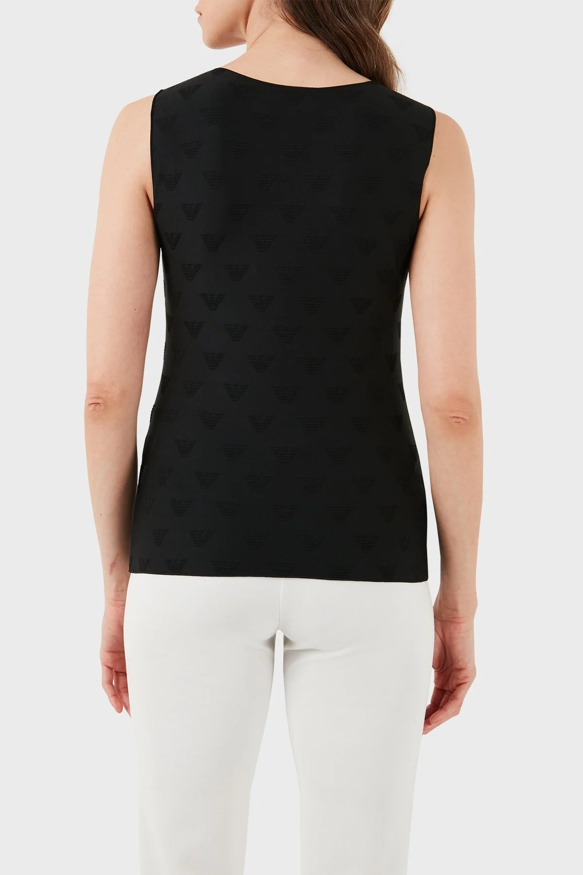 Emporio Armani Fitted V Yaka Bayan T Shirt 8N2K7E 2JHFZ F022 SİYAH - 2