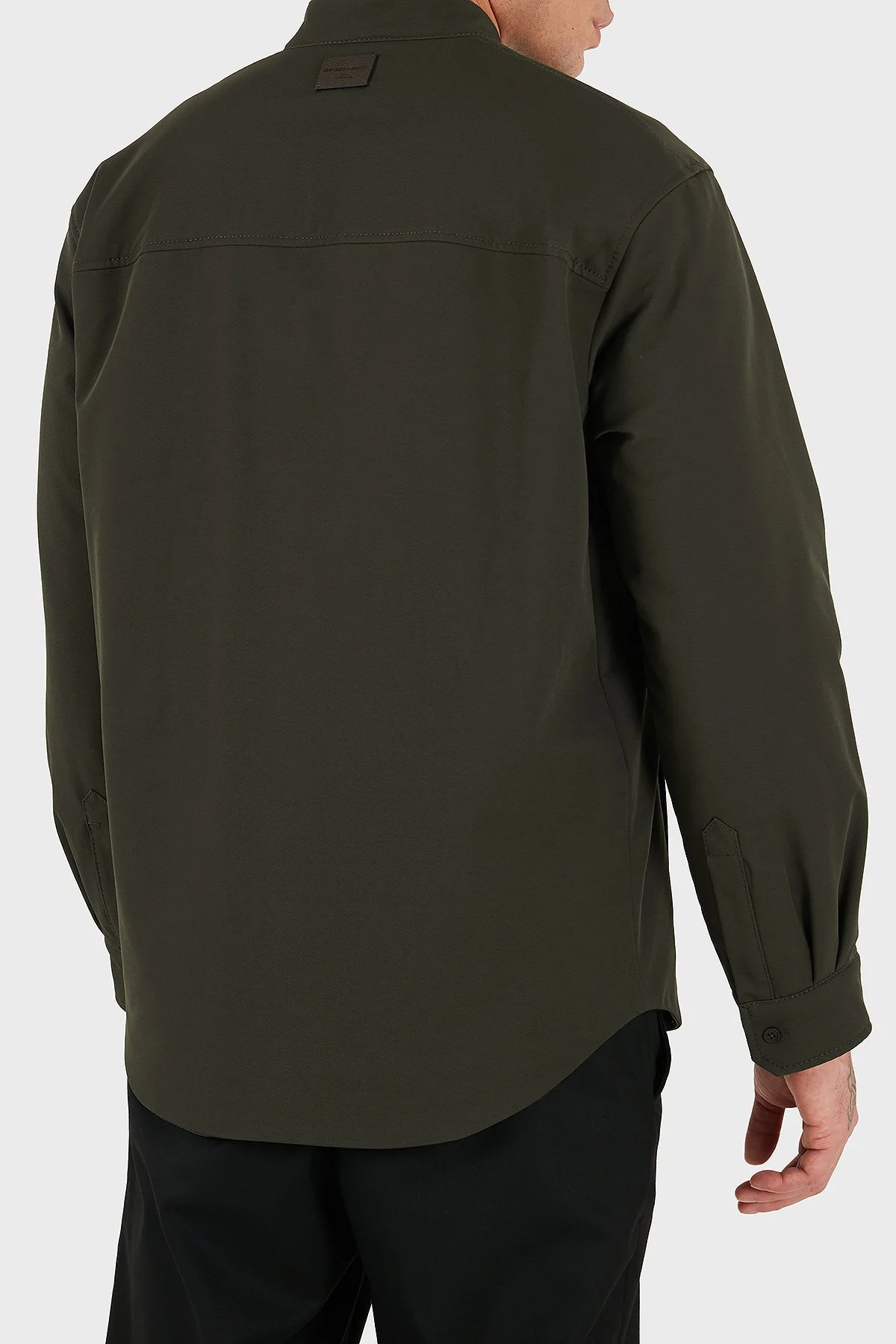 Emporio Armani Göğüs Cep Detaylı Comfort Fit Dik Yaka Düğmeli Erkek Ceket EM003695 AF18502 U8120 HAKİ - 3