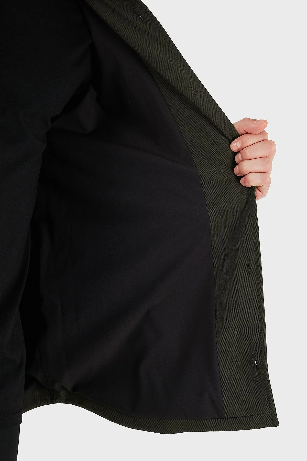 Emporio Armani Göğüs Cep Detaylı Comfort Fit Dik Yaka Düğmeli Erkek Ceket EM003695 AF18502 U8120 HAKİ - 7