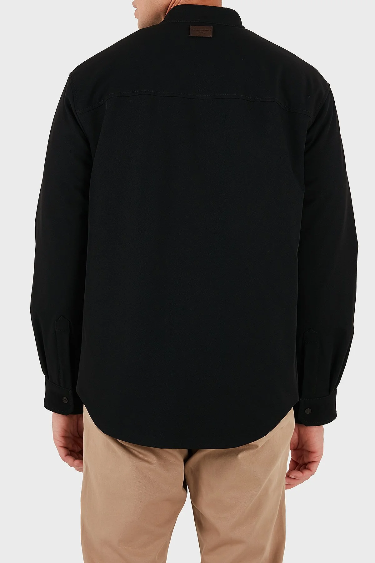 Emporio Armani Göğüs Cep Detaylı Comfort Fit Dik Yaka Düğmeli Erkek Ceket EM003695 AF18502 UC001 SİYAH - 3