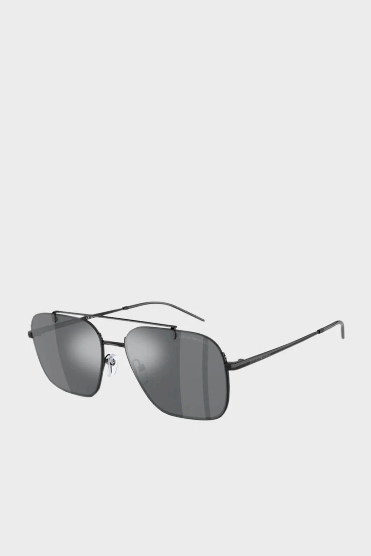 Emporio Armani Güneş Erkek Gözlük 0EA2150 30146G 57 Parlak Siyah-Açık Gri Ayna siy - 1