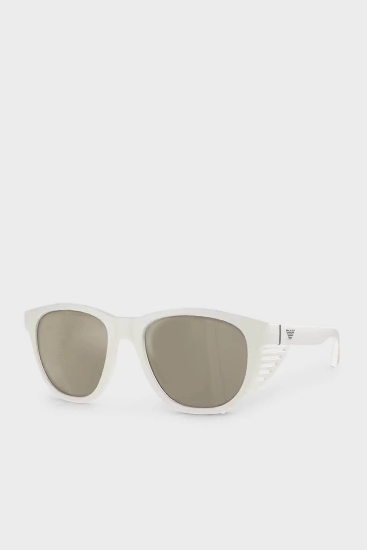 Emporio Armani Güneş Erkek Gözlük 0EA4216U 53445A 56 Mat Beyaz-Açık kahve Aynalı Al - 1