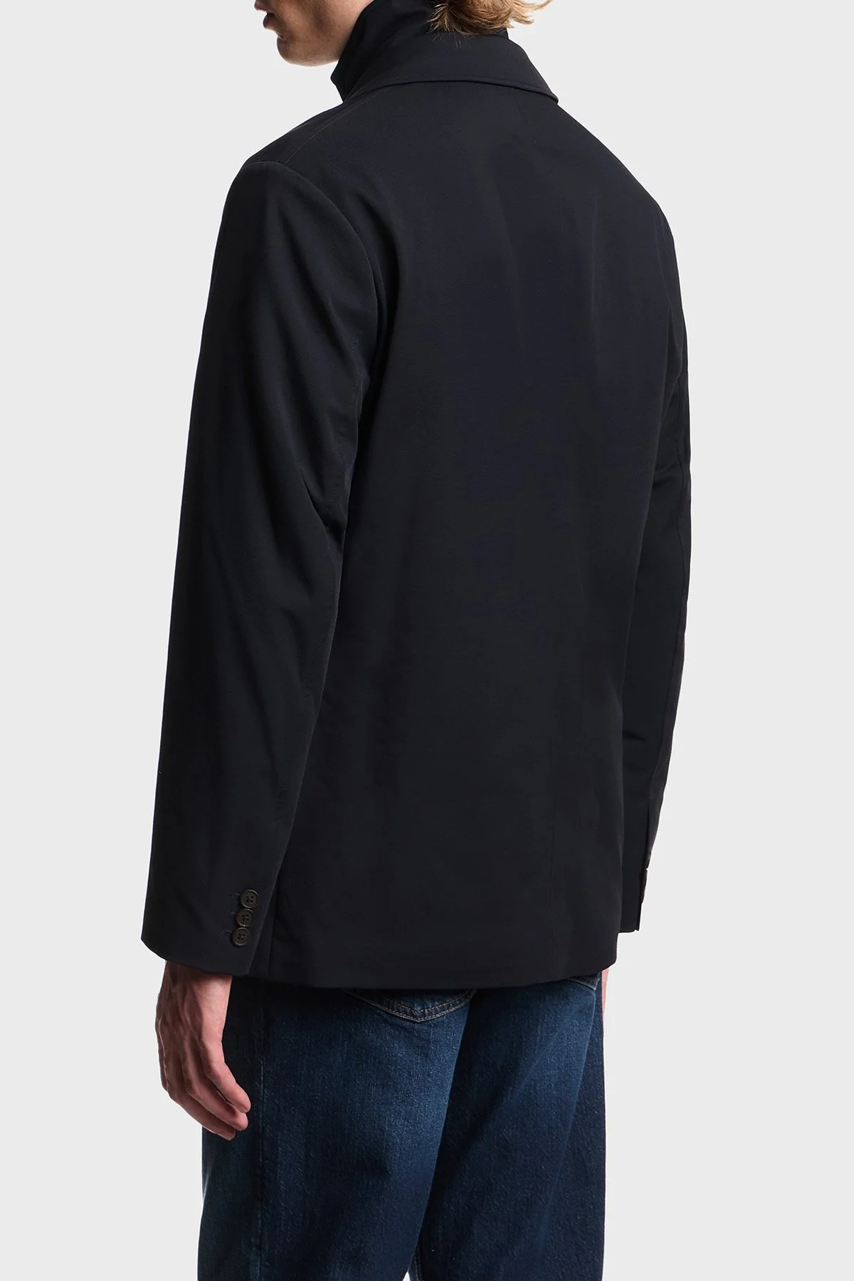 Emporio Armani Hafif Dolgulu Regular Fit Kruvaze Yaka Blazer Erkek Ceket EM003835 AF18502 UB118 LACİVERT - 11