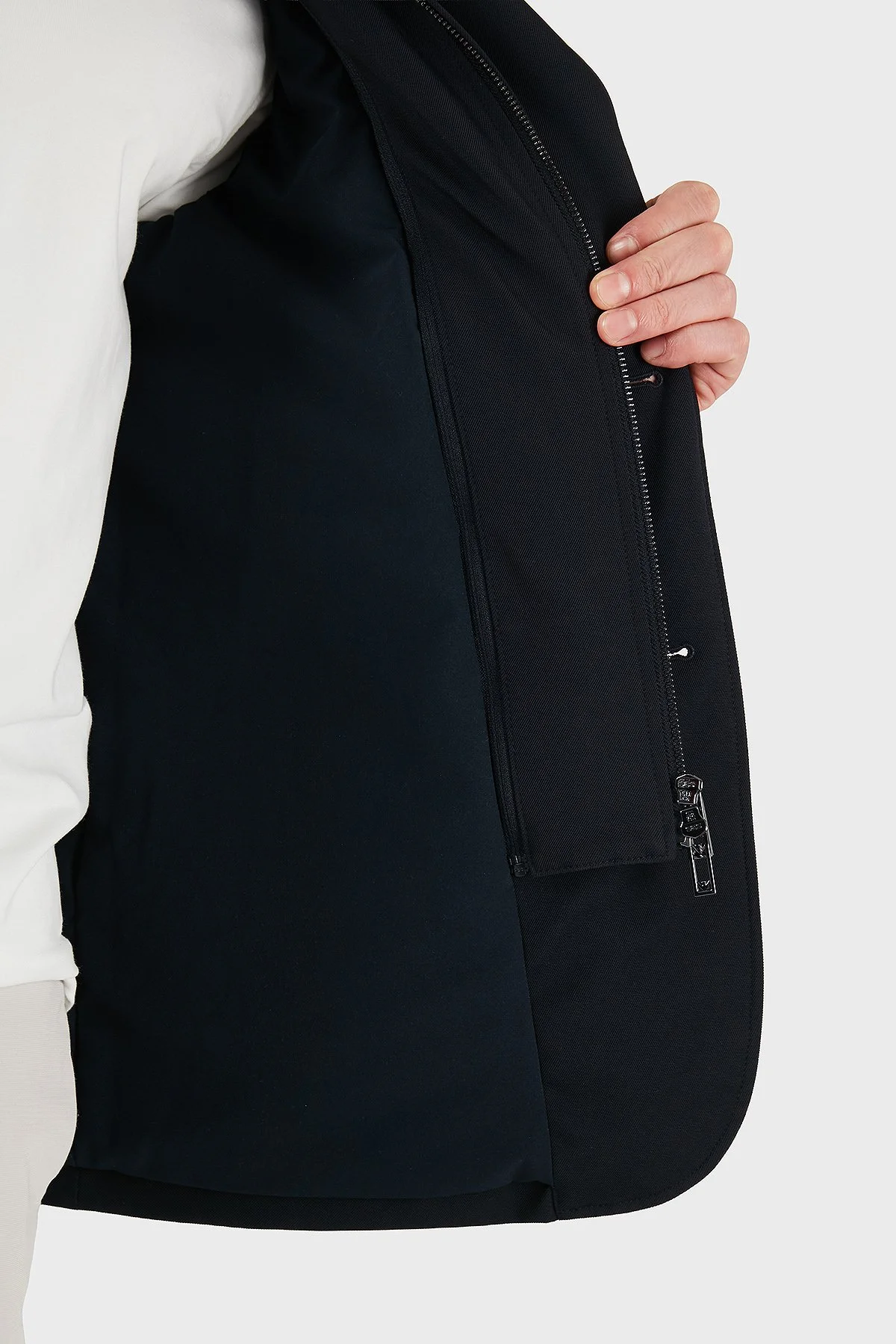 Emporio Armani Hafif Dolgulu Regular Fit Kruvaze Yaka Blazer Erkek Ceket EM003835 AF18502 UB118 LACİVERT - 14