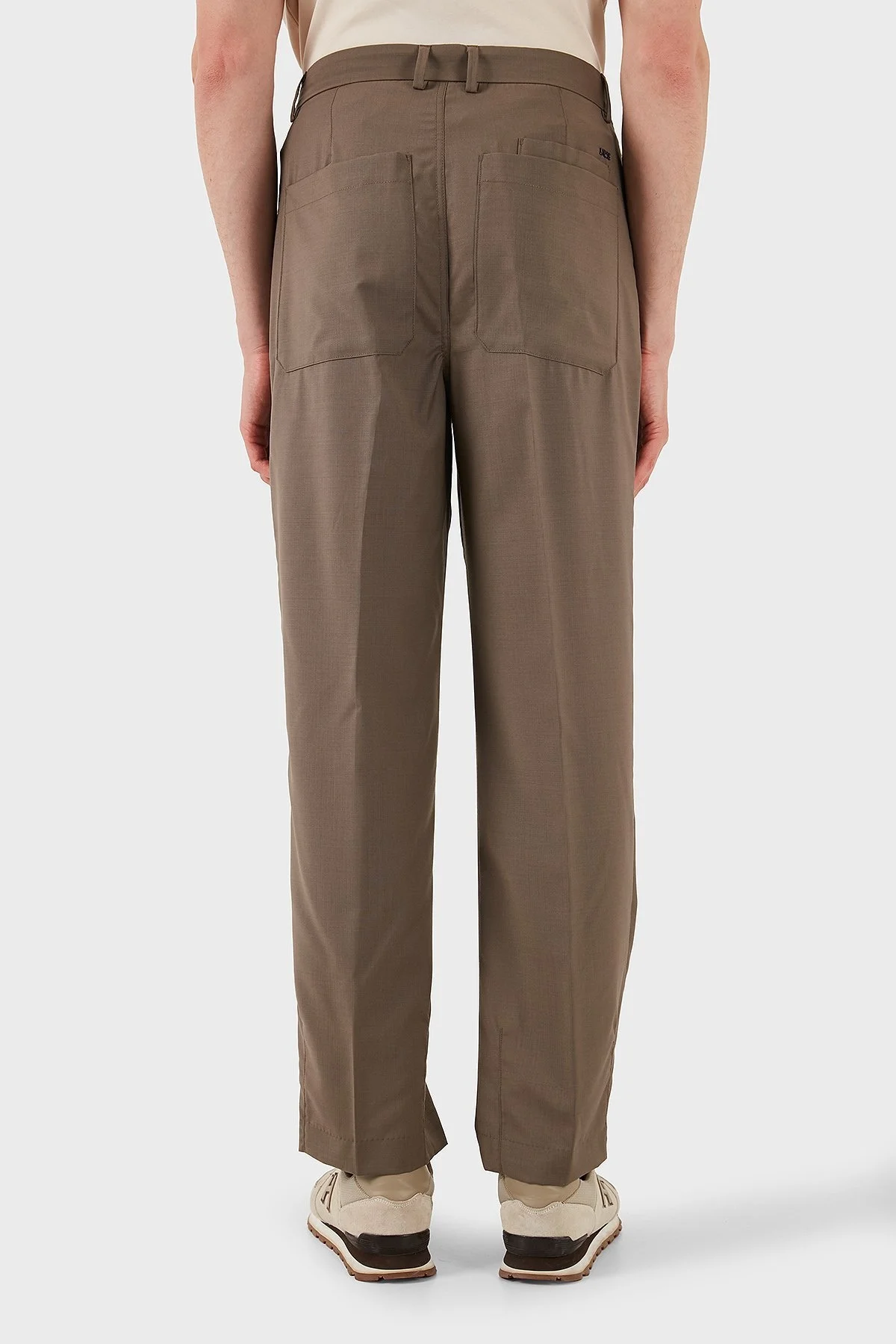 Emporio Armani Hafif Yün Regular Fit Normal Bel Düz Paça Erkek Pantolon EM001211 AF13821 U6195 KAHVE - 12