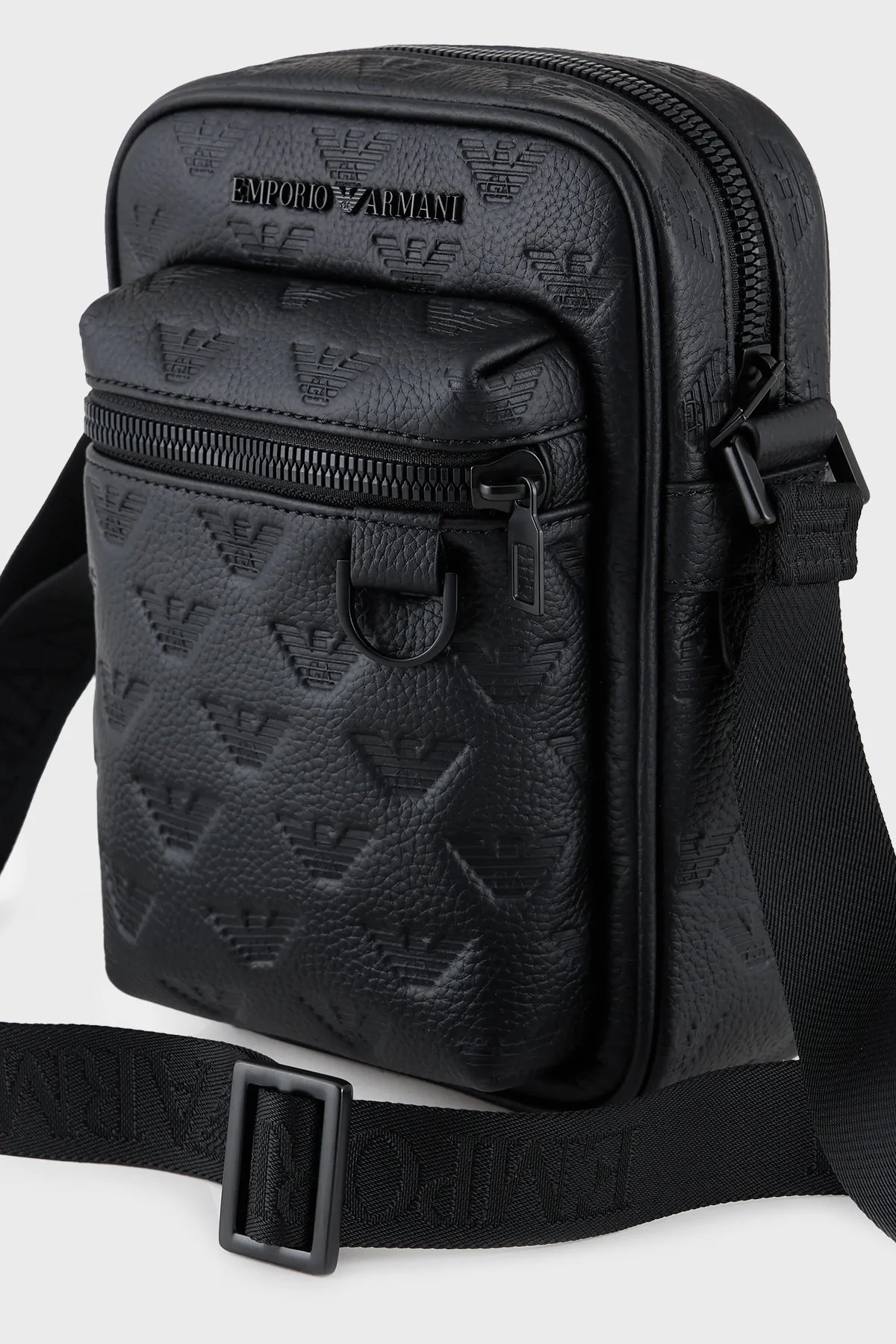 Emporio Armani Hakiki Deri Ayarlanabilir Omuz Askılı Erkek Çanta Y4M398 Y142V 81072 SİYAH - 5