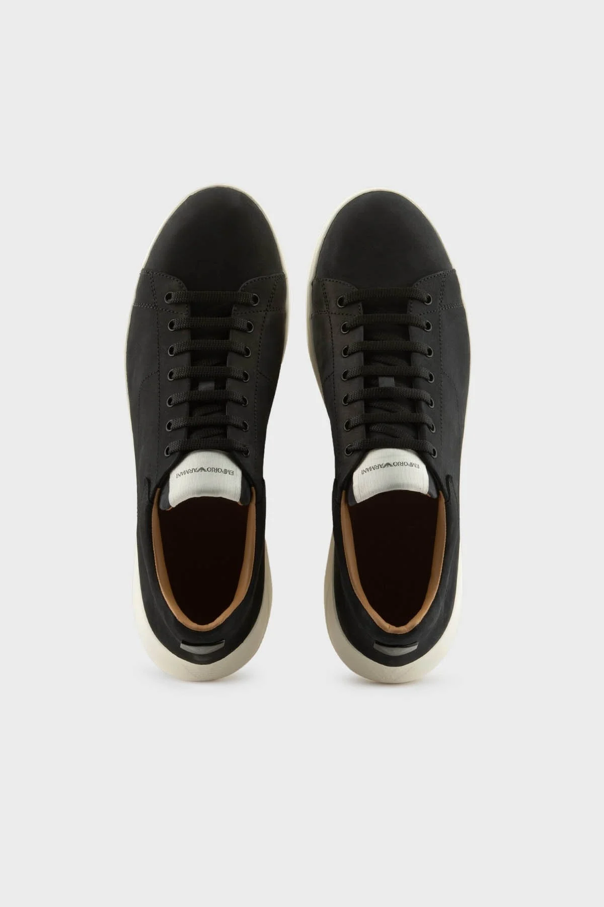 Emporio Armani Hakiki Deri Kalın Tırtıklı Taban Sneaker Erkek Ayakkabı X4X264 XF570 00002 SİYAH - 9