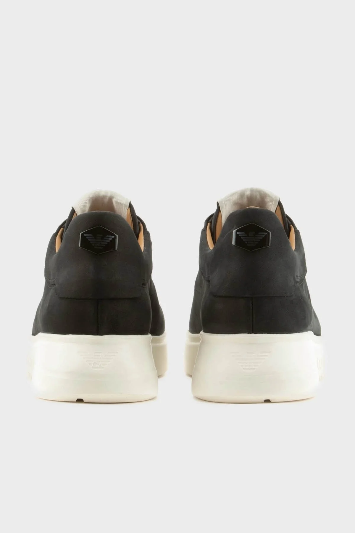 Emporio Armani Hakiki Deri Kalın Tırtıklı Taban Sneaker Erkek Ayakkabı X4X264 XF570 00002 SİYAH - 11