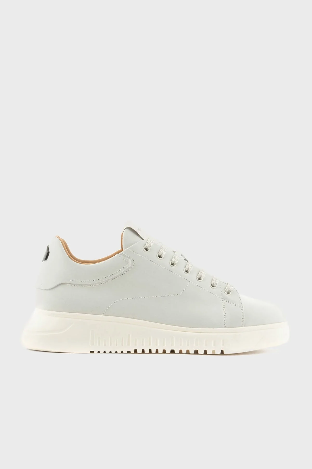 Emporio Armani Hakiki Deri Kalın Tırtıklı Taban Sneaker Erkek Ayakkabı X4X264 XF570 00894 EKRU - 7