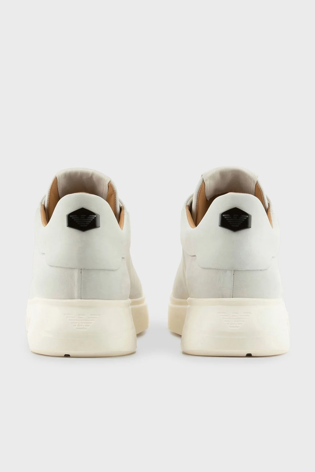 Emporio Armani Hakiki Deri Kalın Tırtıklı Taban Sneaker Erkek Ayakkabı X4X264 XF570 00894 EKRU - 11