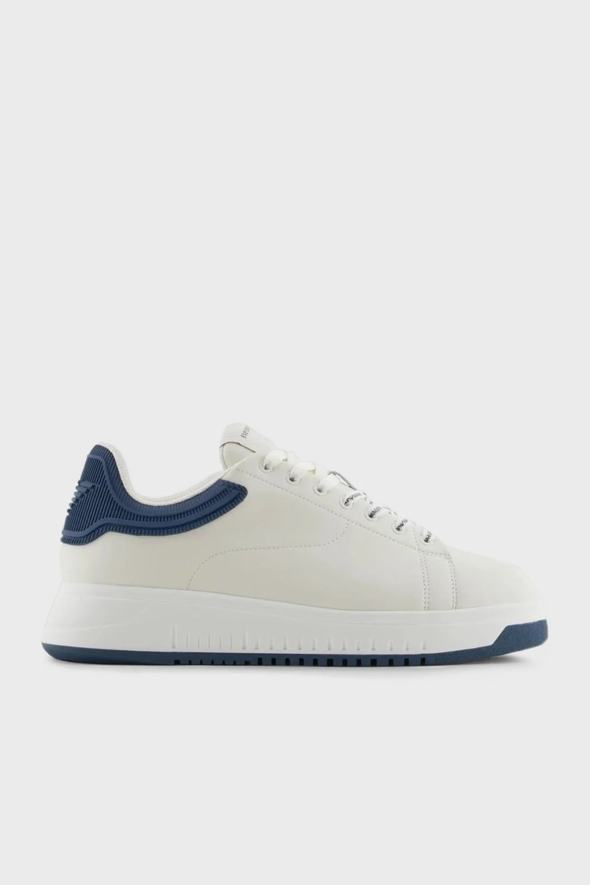 Emporio Armani Hakiki Deri Logolu Sneaker Erkek Ayakkabı X4X264 XN001 T844 BEYAZ - 1