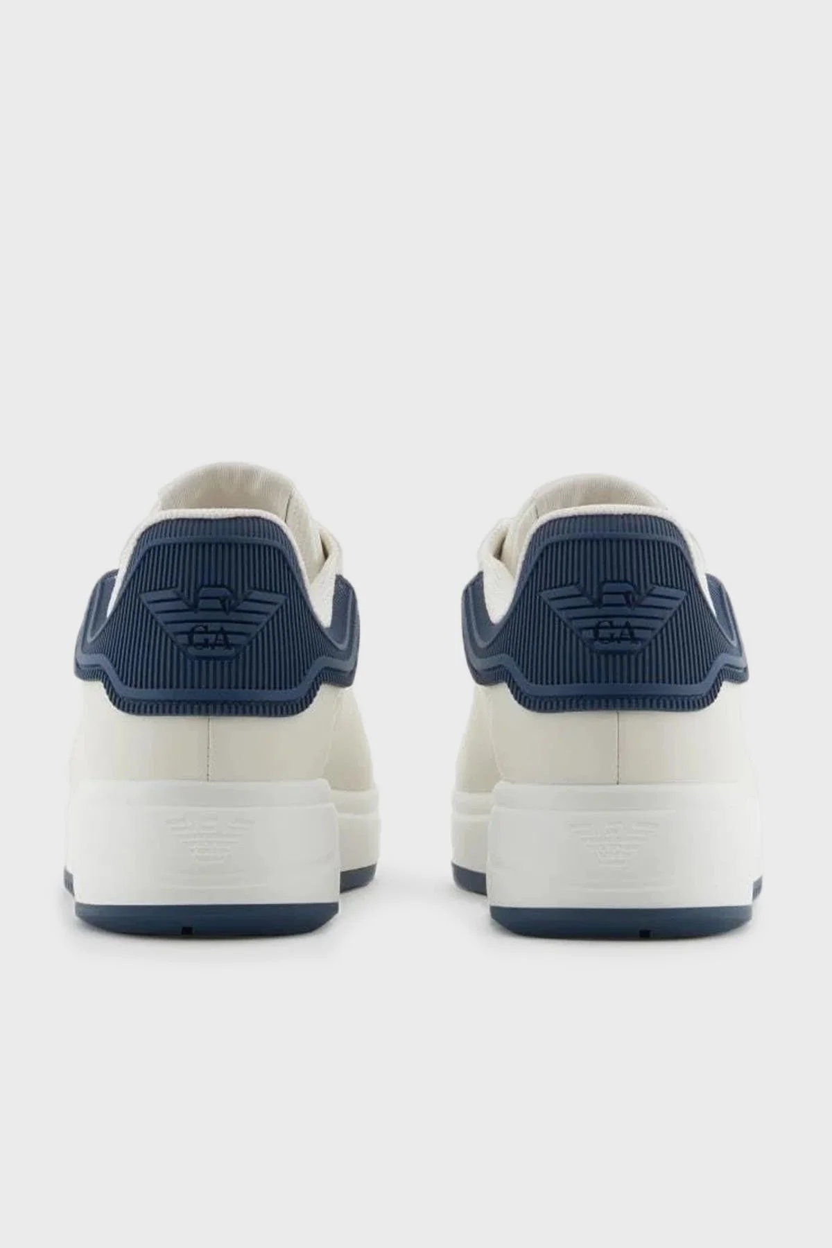 Emporio Armani Hakiki Deri Logolu Sneaker Erkek Ayakkabı X4X264 XN001 T844 BEYAZ - 5