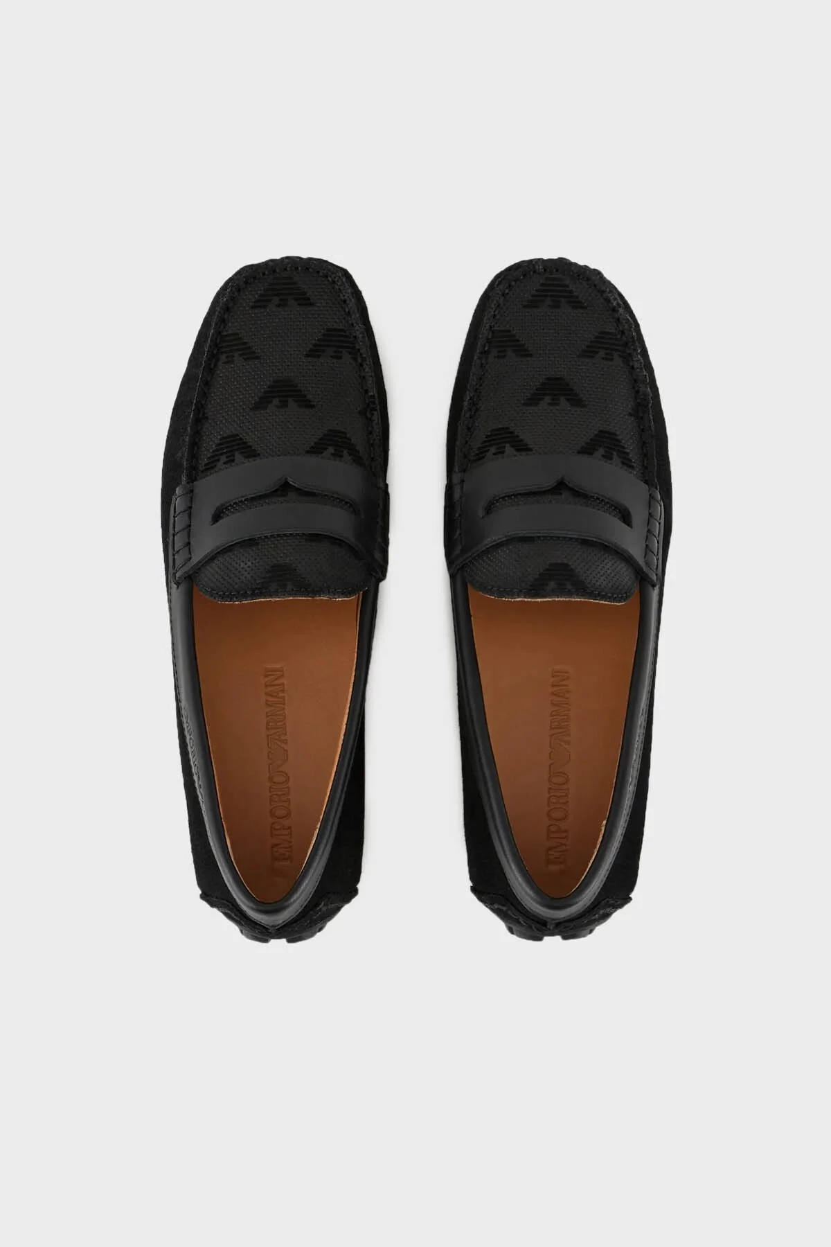 Emporio Armani Hakiki Deri Makosen Erkek Ayakkabı X4B146 XN784 K001 SİYAH - 4