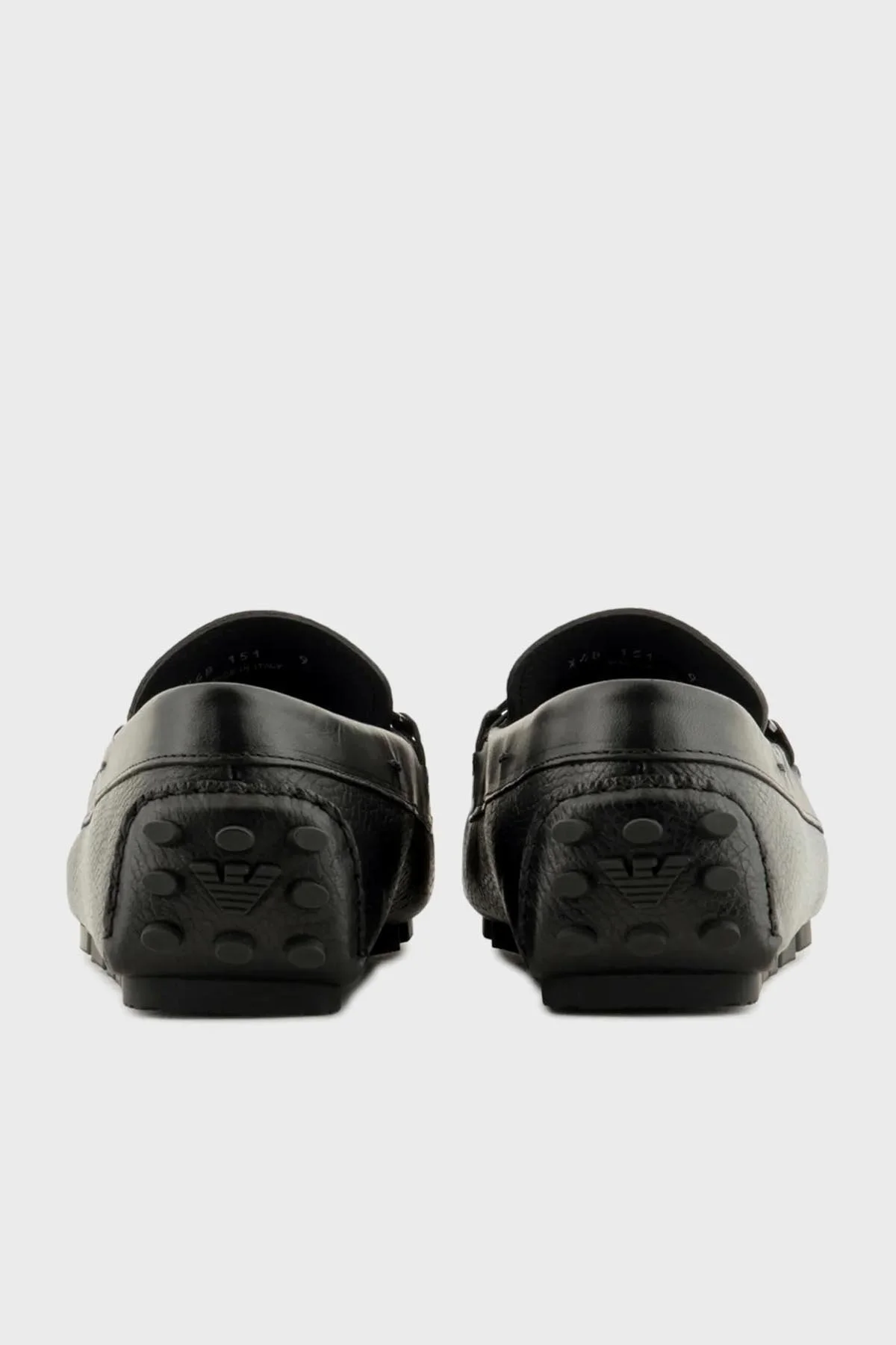 Emporio Armani Hakiki Deri Makosen Erkek Ayakkabı X4B151 XN882 K001 SİYAH - 4