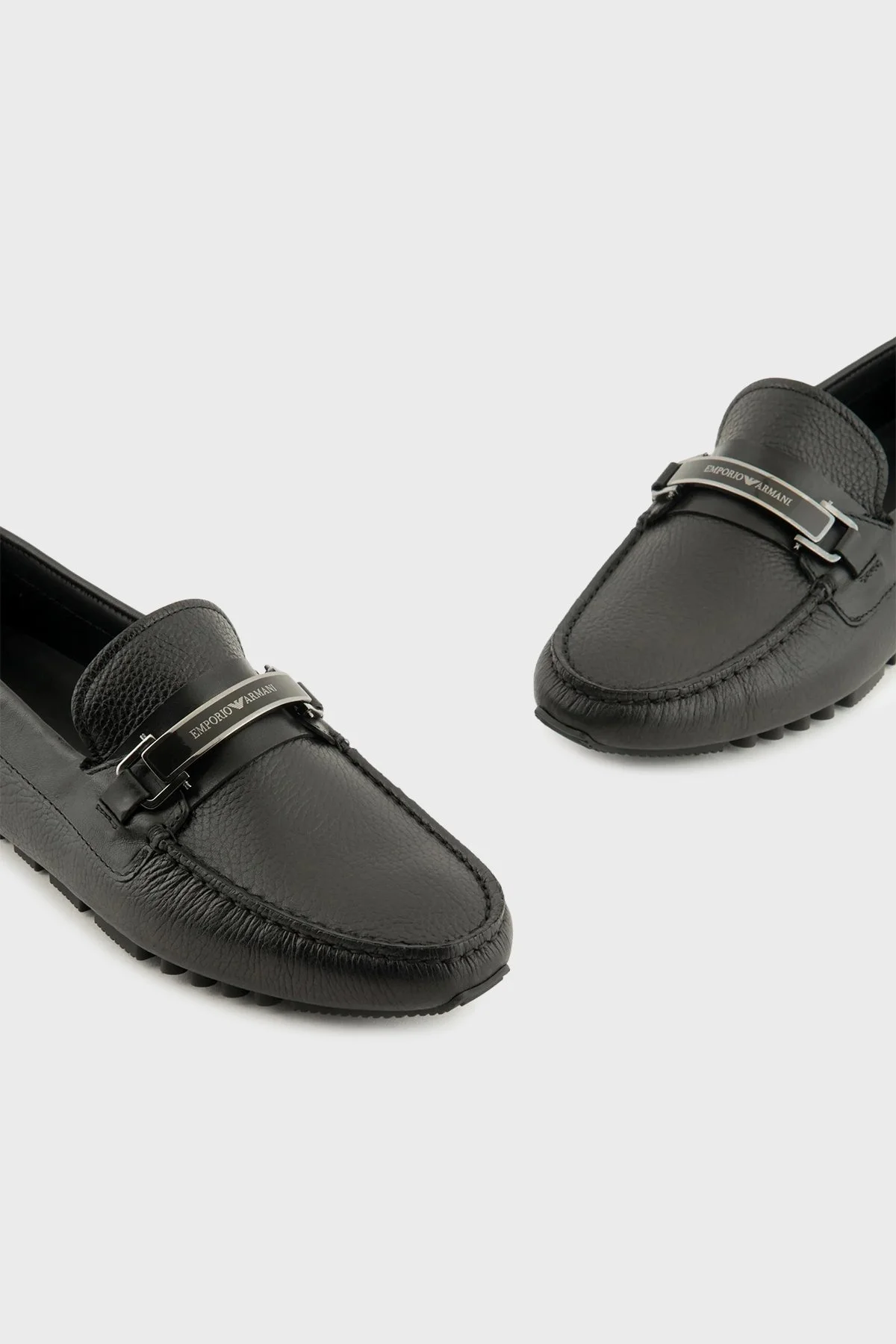 Emporio Armani Hakiki Deri Makosen Erkek Ayakkabı X4B151 XN882 K001 SİYAH - 5