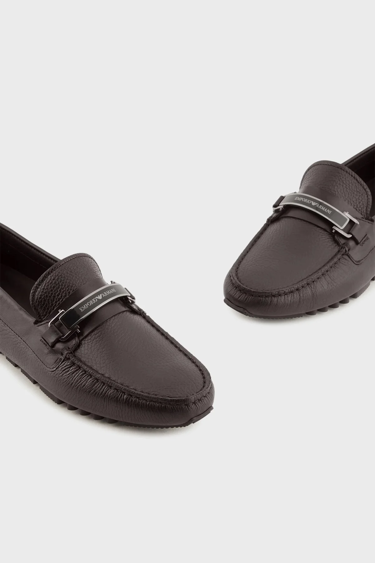 Emporio Armani Hakiki Deri Makosen Erkek Ayakkabı X4B151 XN882 M814 KAHVE - 3