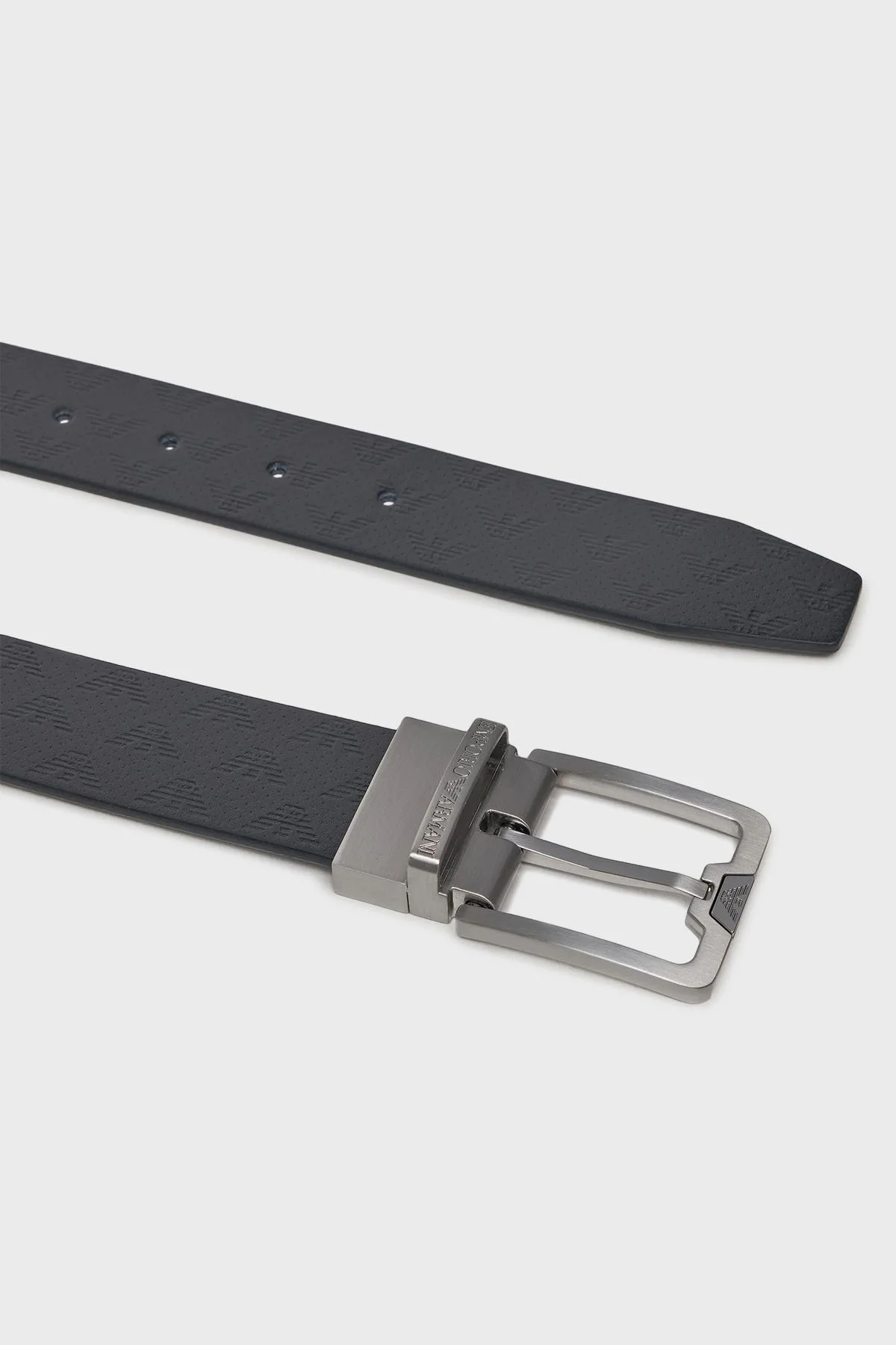 Emporio Armani Hakiki Deri Marka Baskılı Erkek Kemer Y4S502 Y221E 81386 SİYAH - 6