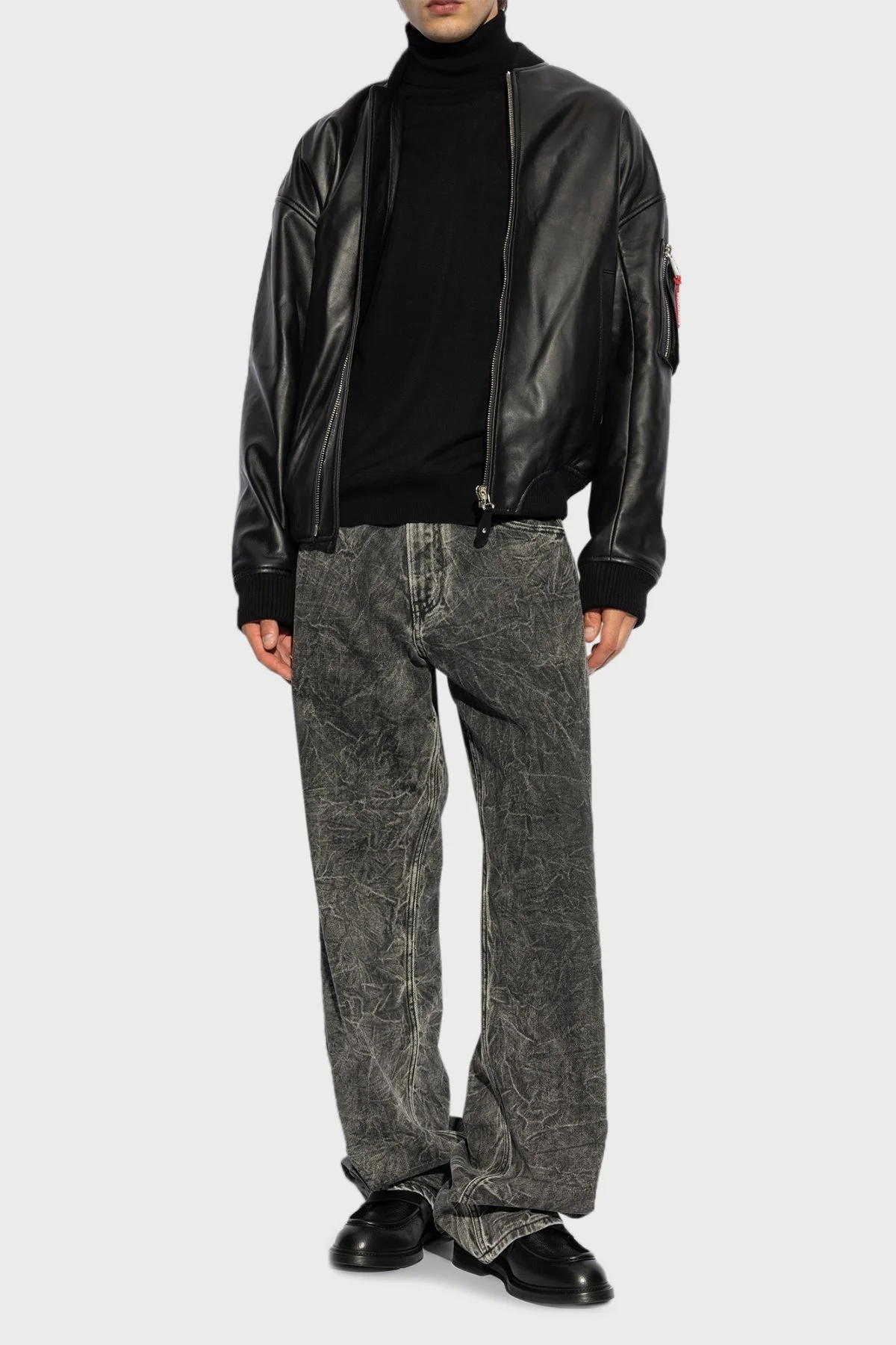 Emporio Armani Hakiki Deri Mokasen Erkek Ayakkabı X4A190 XR207 K001 SİYAH - 9