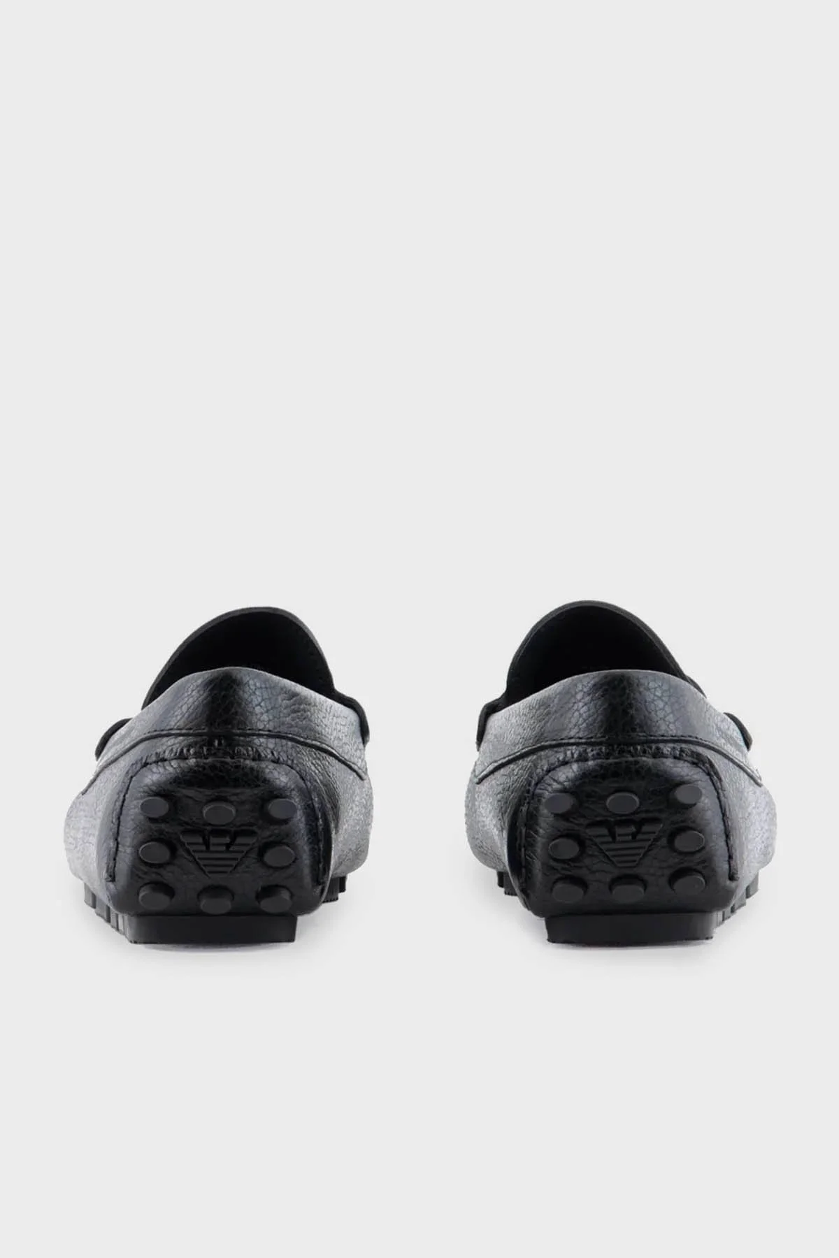 Emporio Armani Hakiki Deri Mokasen Erkek Ayakkabı X4B149 XN882 K001 SİYAH - 4