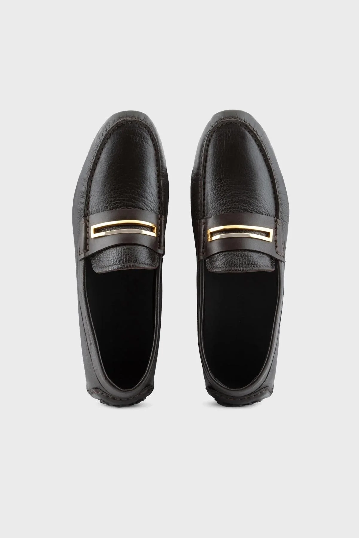 Emporio Armani Hakiki Deri Mokasen Erkek Ayakkabı X4B149 XN882 M814 KAHVE - 3