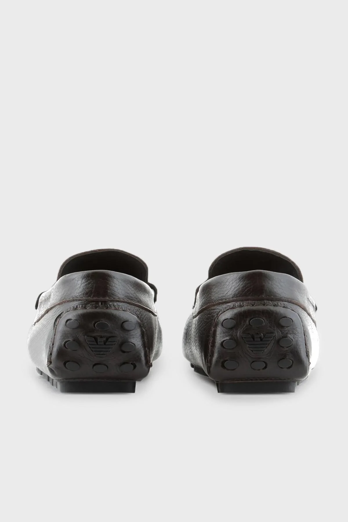 Emporio Armani Hakiki Deri Mokasen Erkek Ayakkabı X4B149 XN882 M814 KAHVE - 4