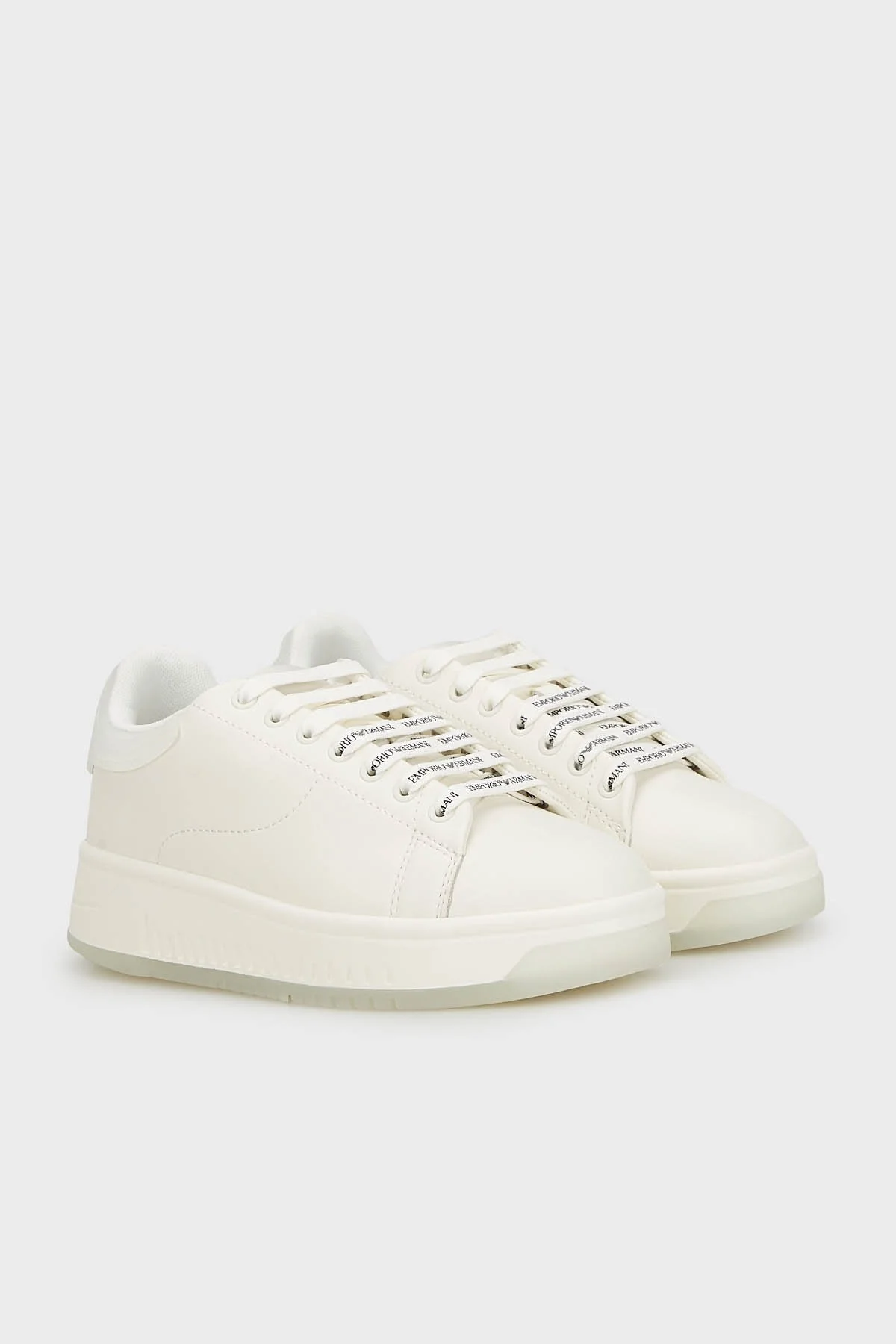 Emporio Armani Hakiki Deri Sneaker Bayan Ayakkabı X3X024 XR128 T862 BEYAZ - 3