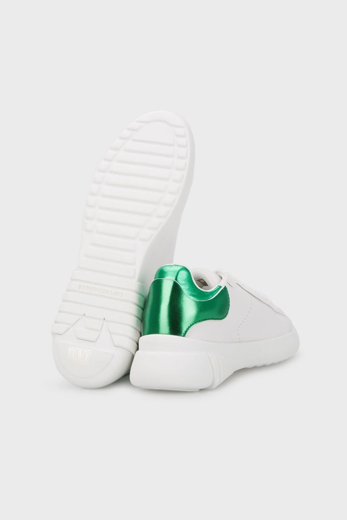 Emporio Armani Hakiki Deri Sneaker Bayan Ayakkabı X3X187 XN850 S820 BEYAZ - 9