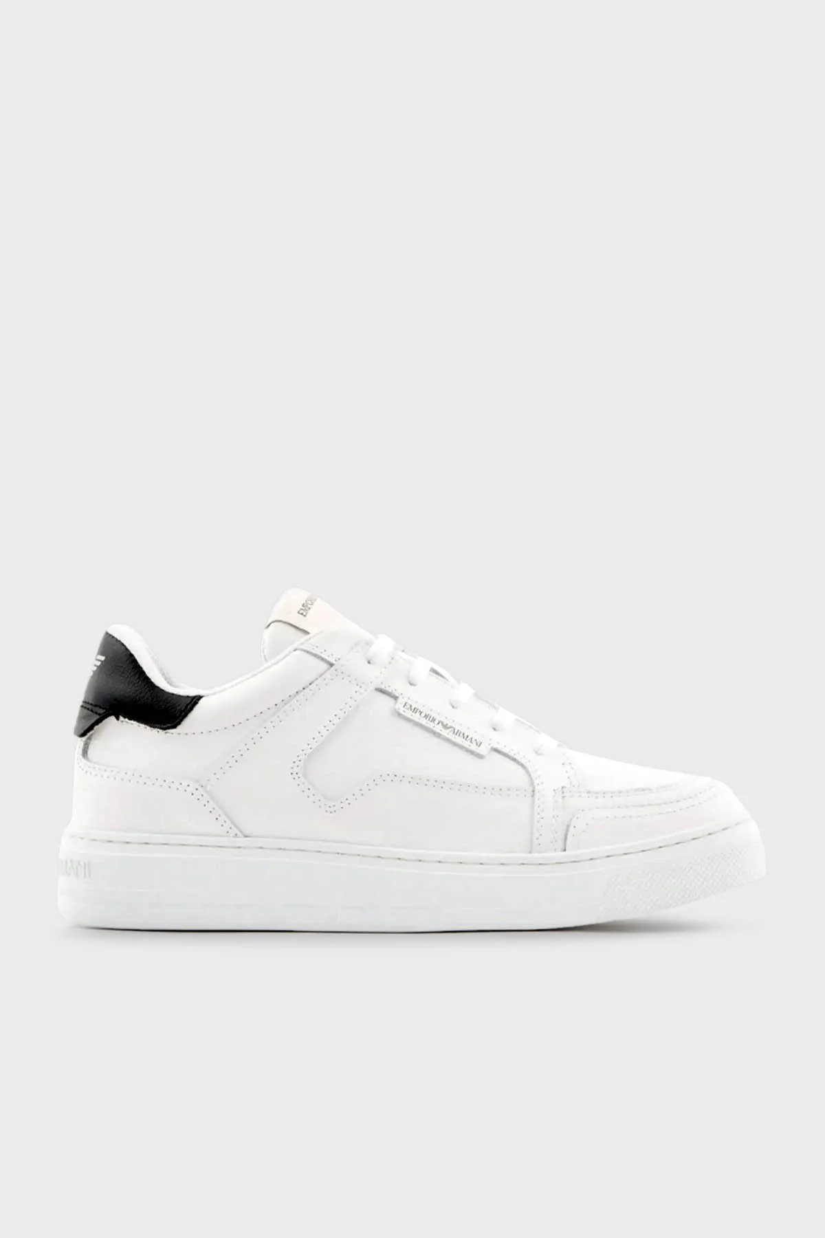 Emporio Armani Hakiki Deri Sneaker Bayan Ayakkabı X3X188 XF724 D611 BEYAZ - 1